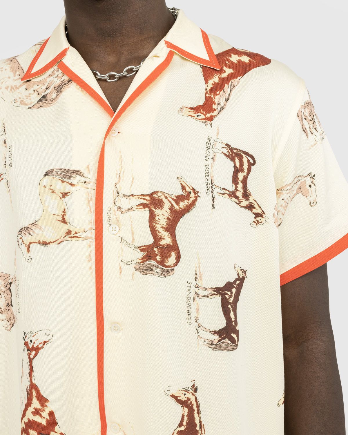 Bode – Equine Short-Sleeve Shirt Cream/Multi - Shirts - Beige - Image 4