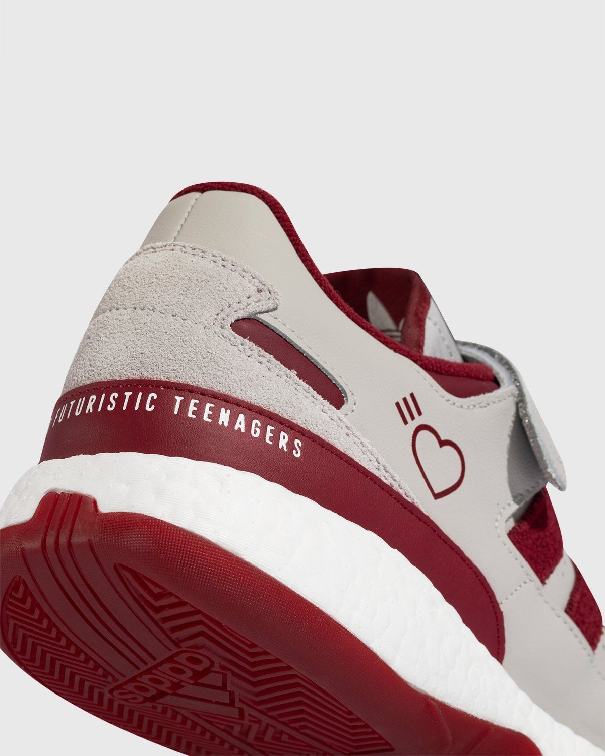 adidas Originals x Human Made – Forum Low Burgundy - Low Top Sneakers - Grey - Image 3