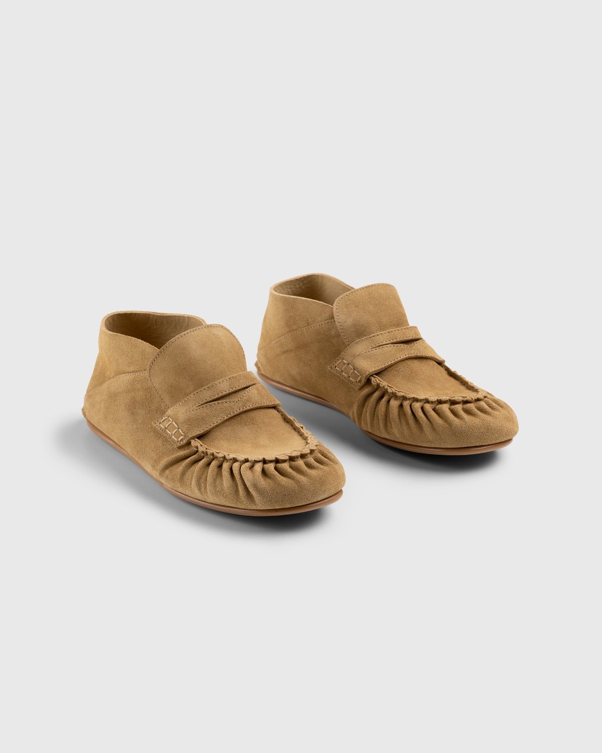 Loewe – Paula's Ibiza Suede Loafer Gold - Shoes - Brown - Image 4
