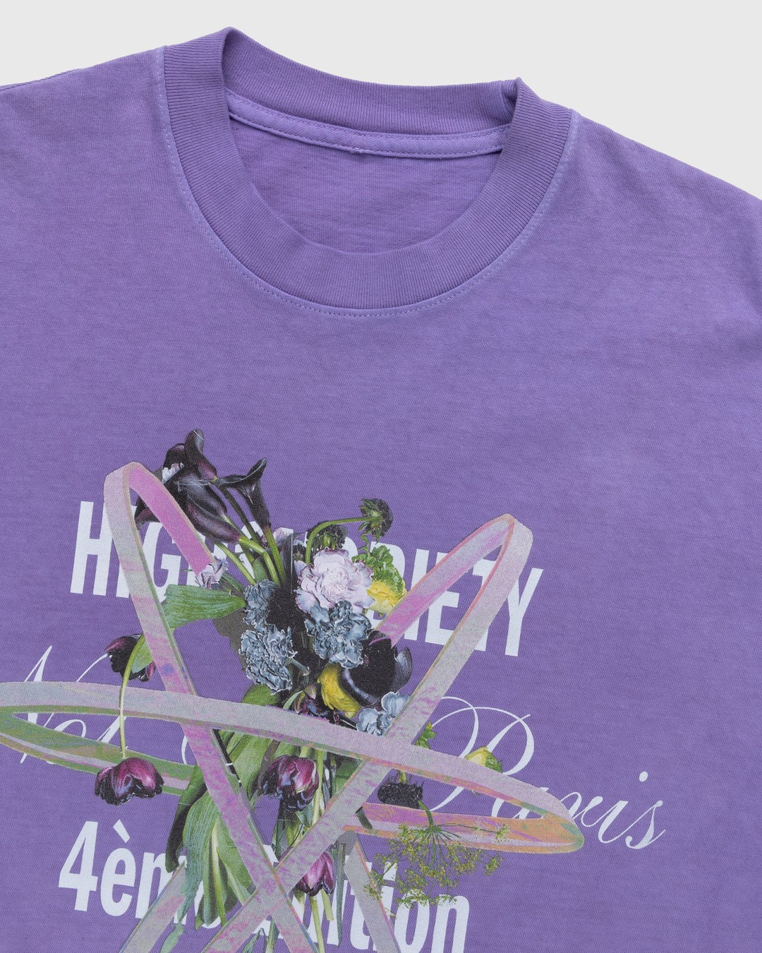 Bstroy x Highsnobiety – Not In Paris 4 Flower T-Shirt Lavender - T-Shirts - Purple - Image 3