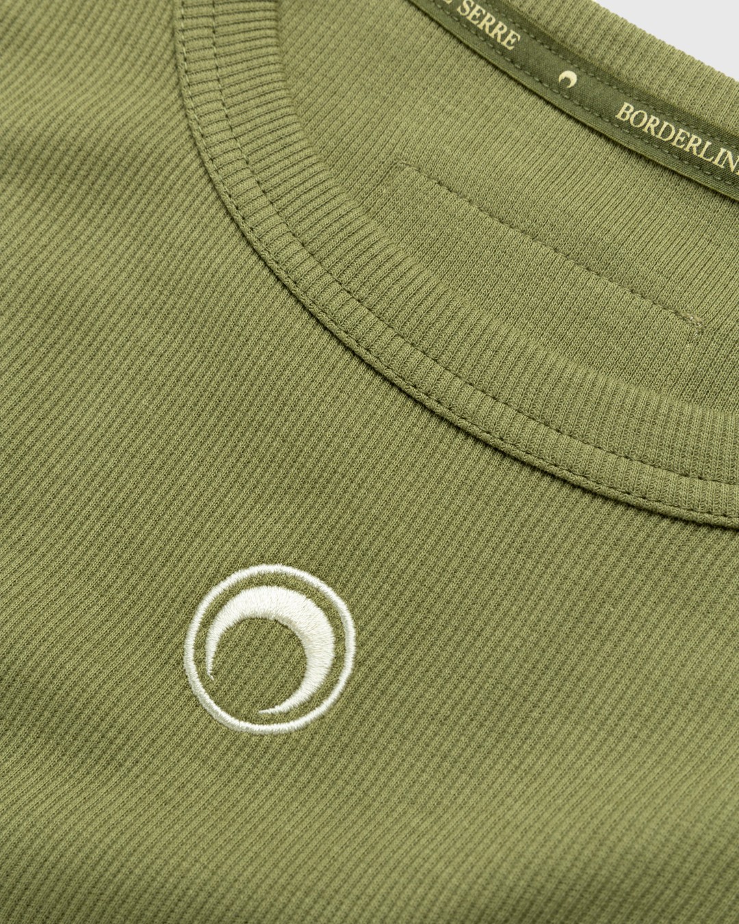 Marine Serre – Organic Cotton Relaxed Long-Sleeve Top Green - Longsleeves - Green - Image 7
