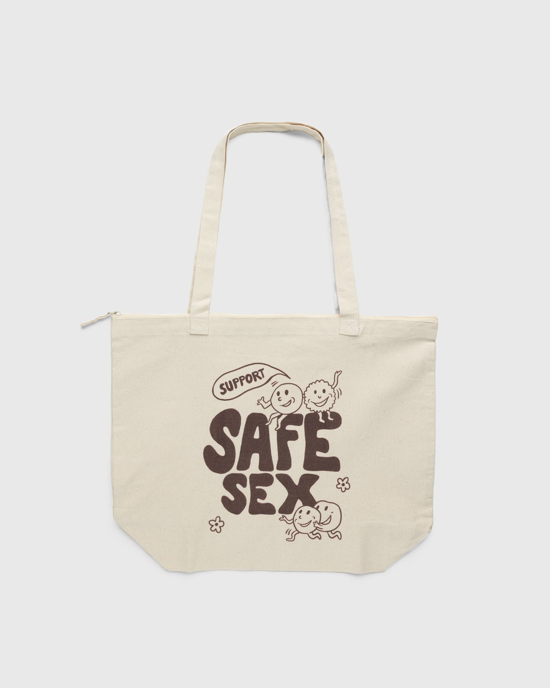 Carne Bollente – Security First Tote Beige - Tote Bags - White - Image 1