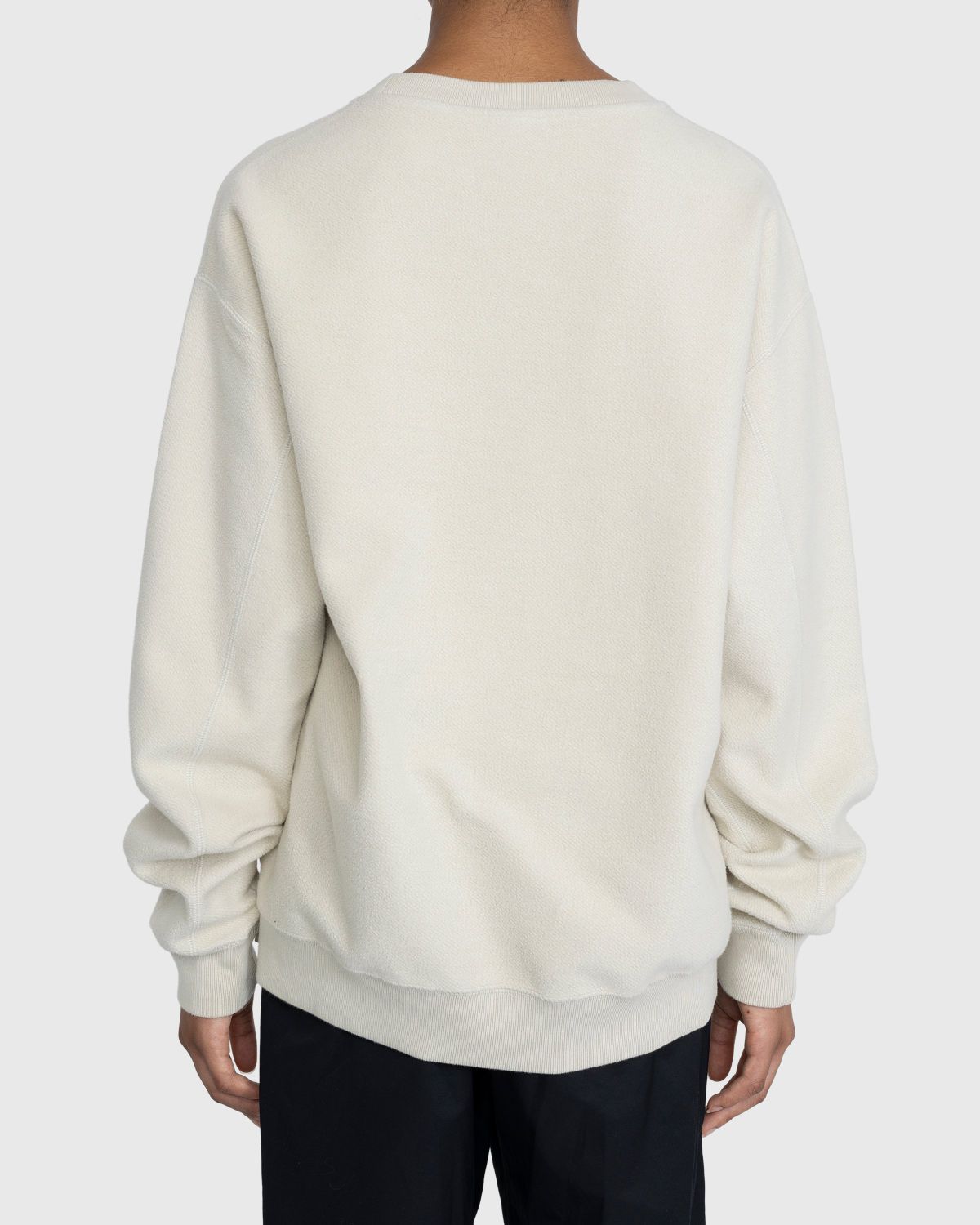 Highsnobiety – Script Logo Reverse Fleece Crew Beige - Sweats - Beige - Image 3