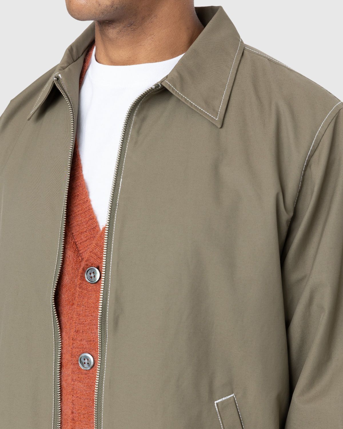 Highsnobiety – Brushed Nylon Jacket Olive - Jackets - Green - Image 7