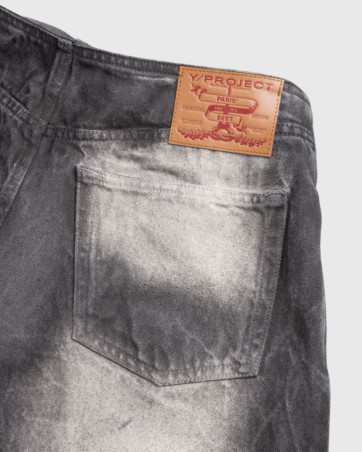 Y/Project – Y Belt Arc Jeans Faded Black - Pants - Grey - Image 6