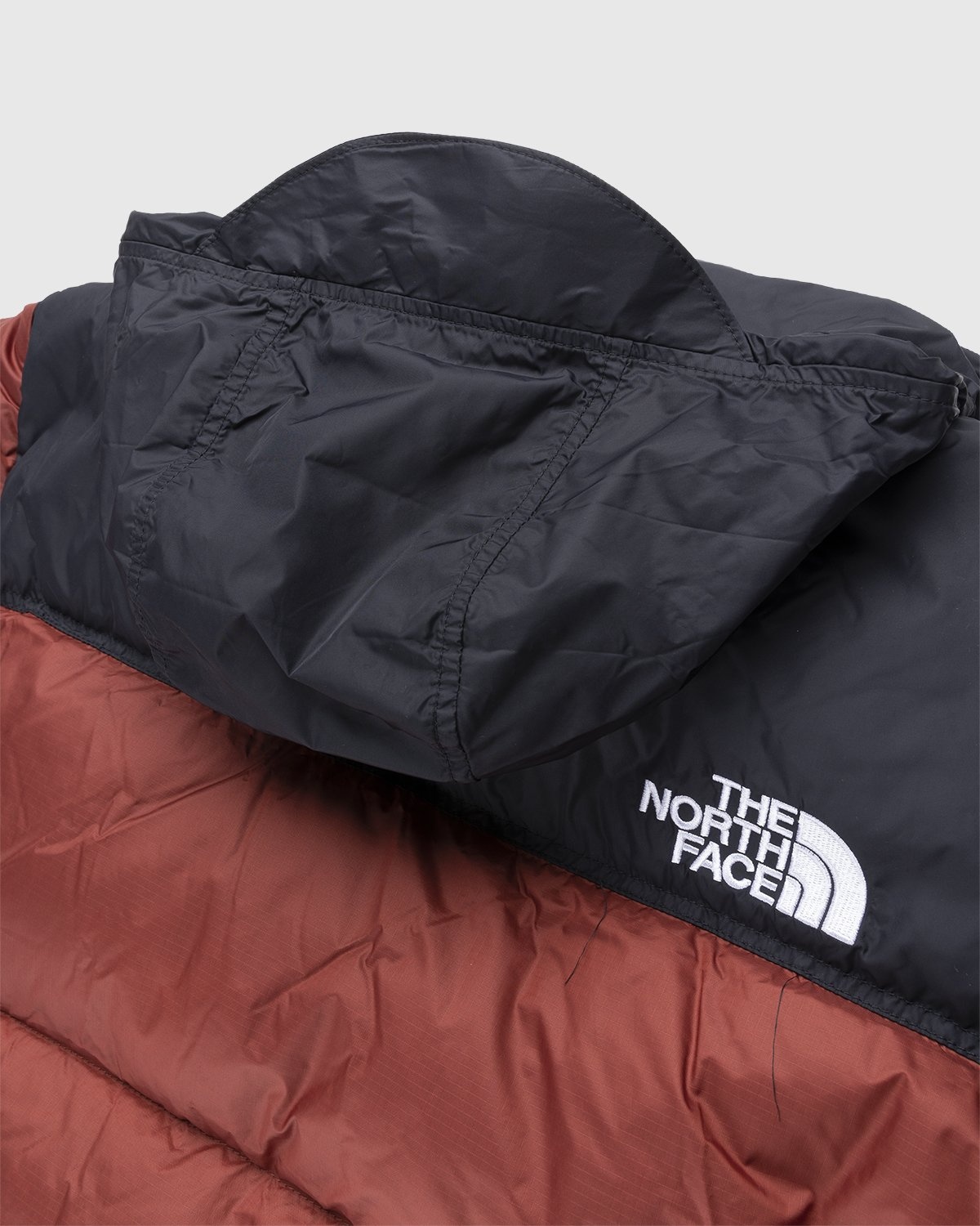 Red and gray sales north face jacket