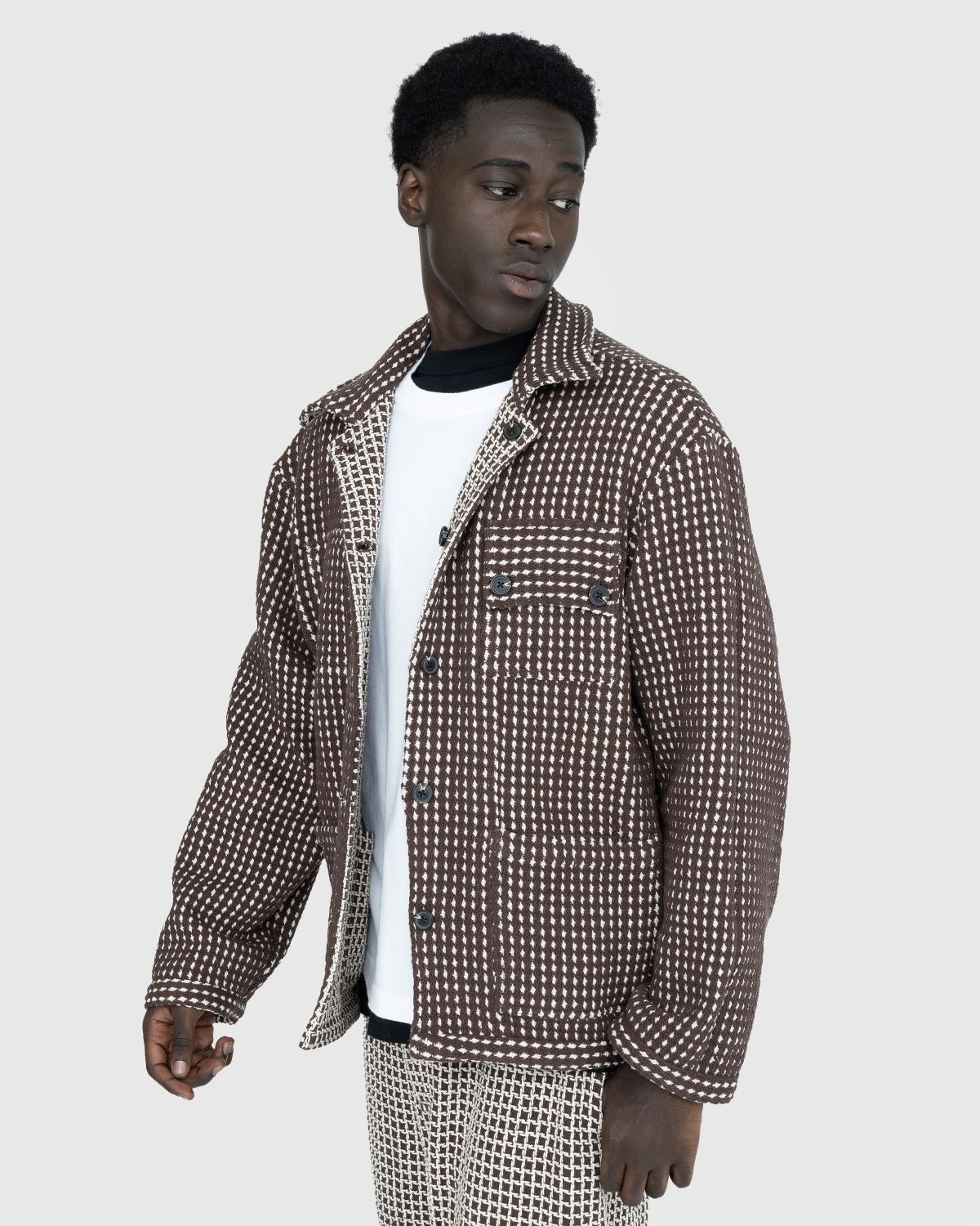 Bode – Reversible Duo Waffle Jacket Brown - Outerwear - Brown - Image 7