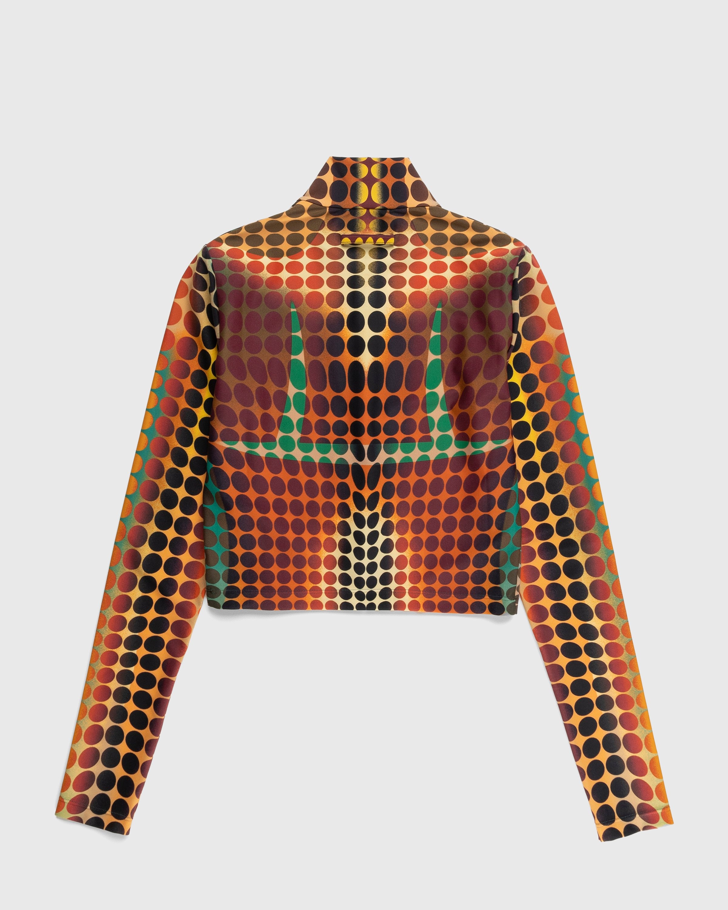 Jean Paul Gaultier – Zip High Neck Longsleeve Top Orange - Longsleeves - Orange - Image 2