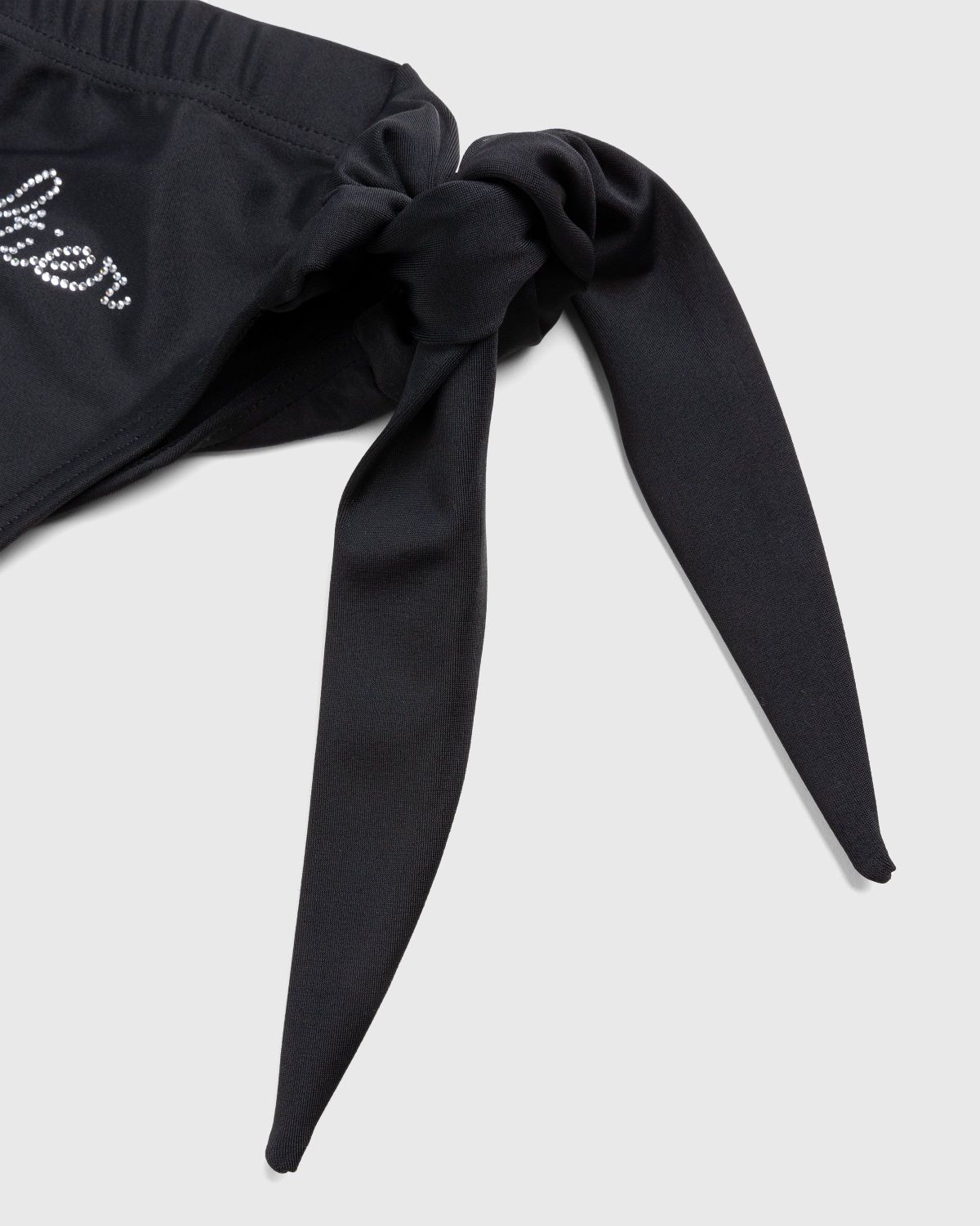 Jean Paul Gaultier – Rhinestone Logo Bikini Bottom Black - Swimwear - Black - Image 3