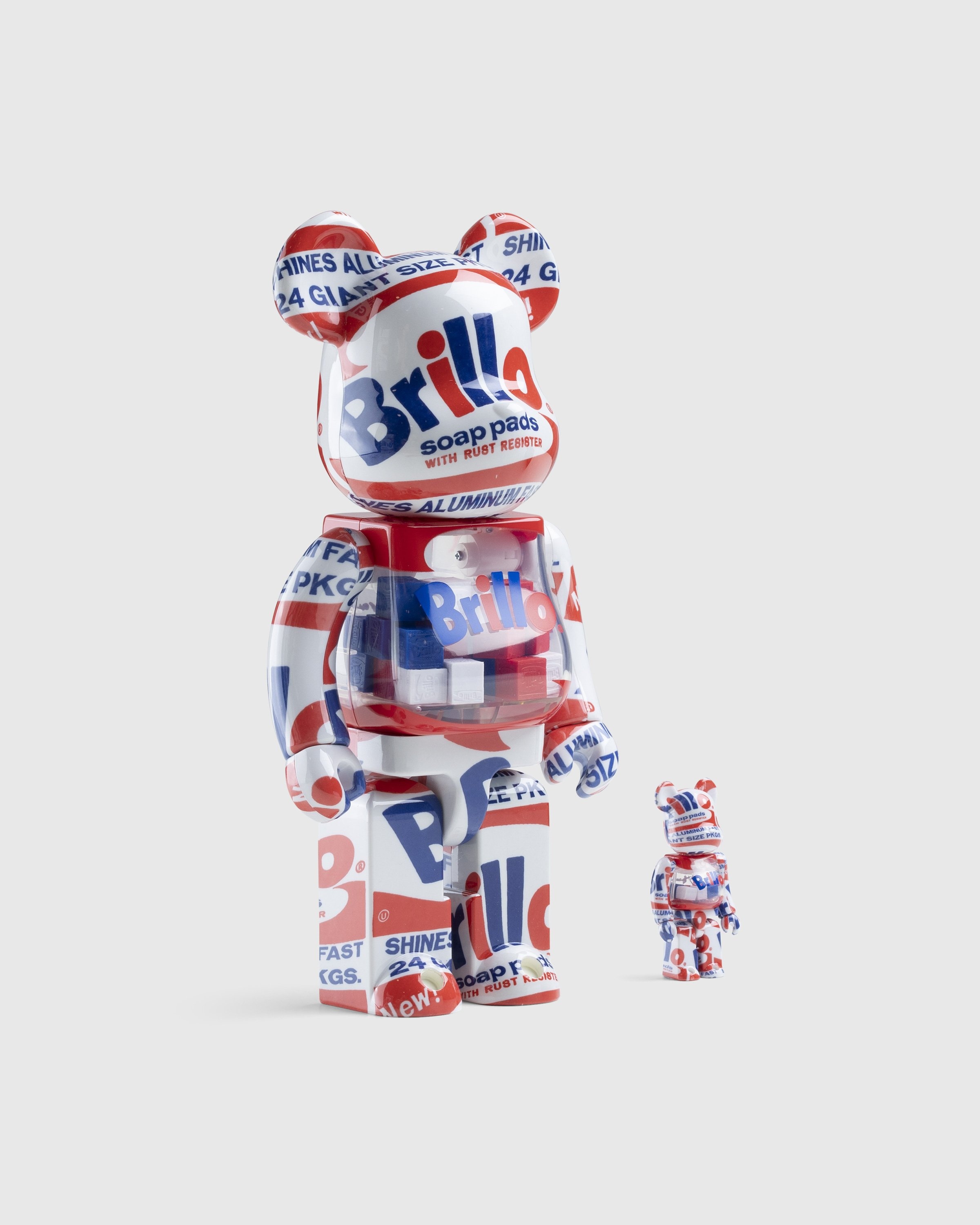 Medicom – Be@rbrick Andy Warhol Brillo 2022 100% & 400% Set Multi - Toys - Multi - Image 3