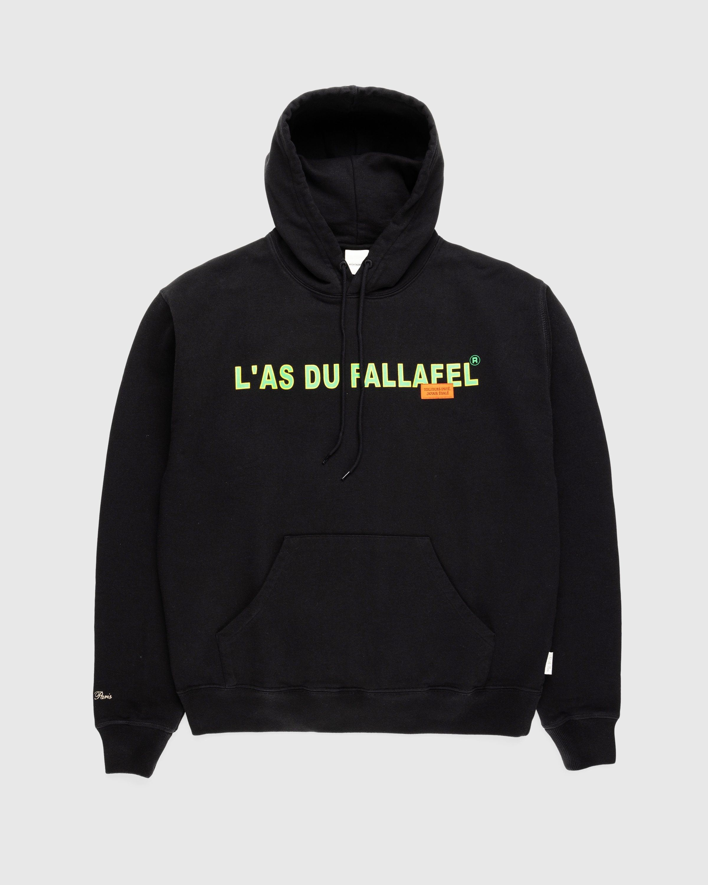 L As du Fallafel x Highsnobiety Hoodie Black Highsnobiety Shop