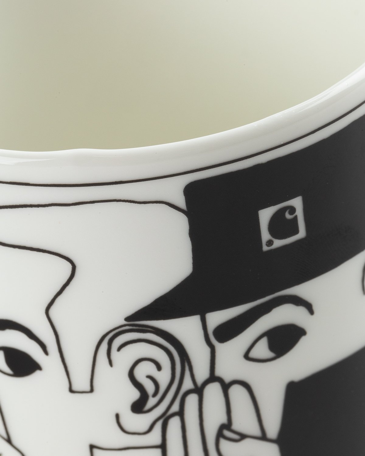 Carhartt WIP – Whisper Mug White Black - Ceramics - White - Image 3