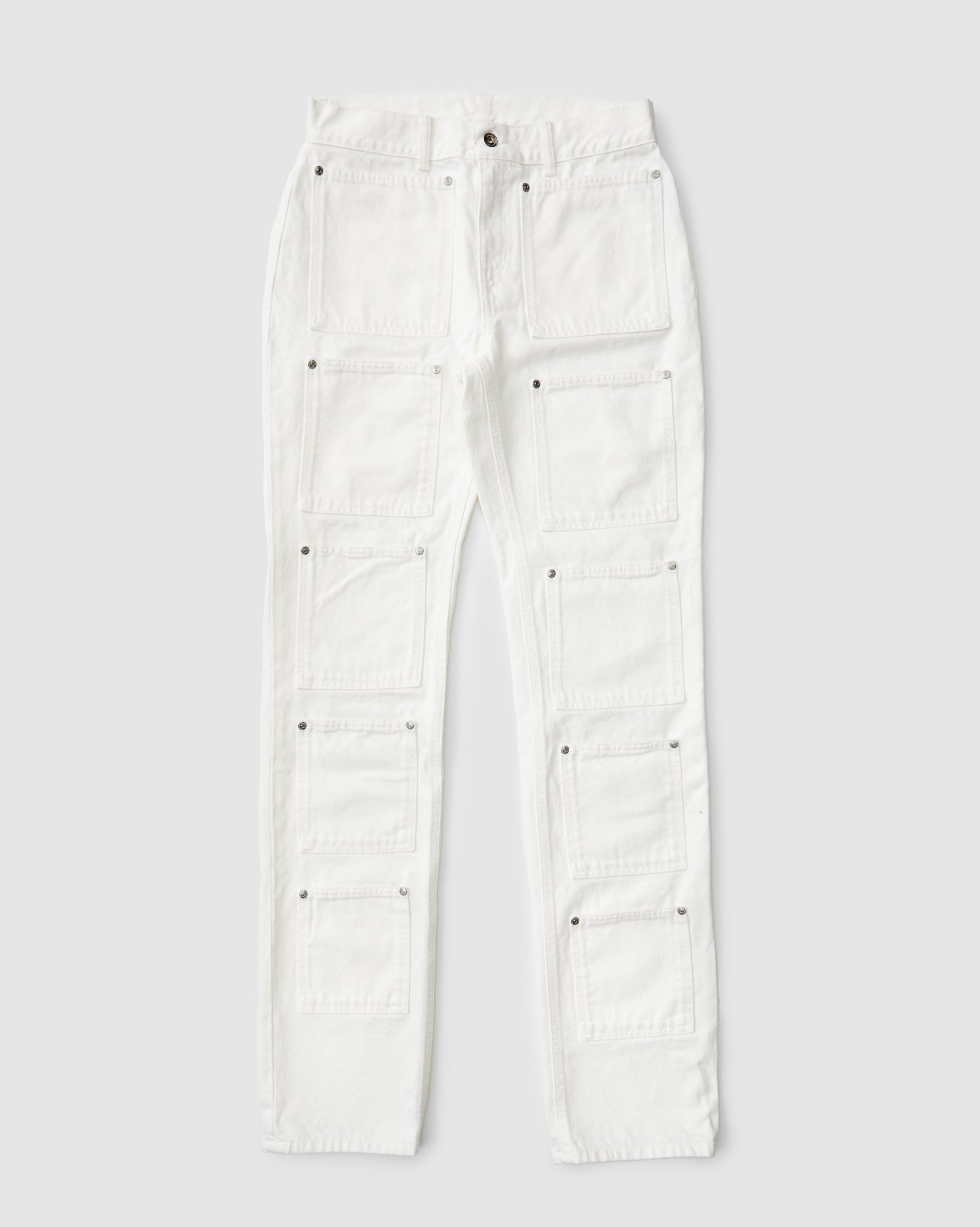 Lourdes New York – Multi-pocket Denim White - Pants - White - Image 1