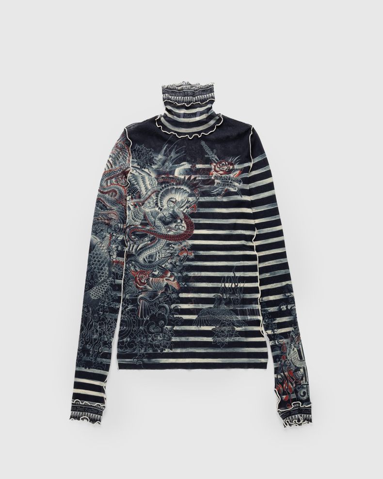 Sailor Tattoo Long-Sleeve Navy/Beige
