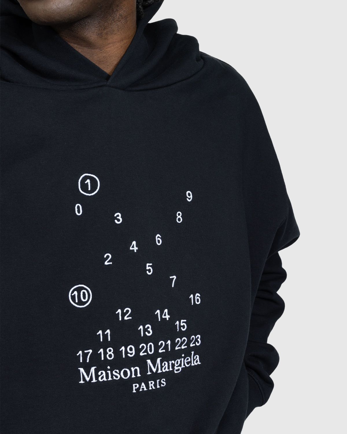 Maison Margiela – Numerical Logo Hoodie Black - Sweats - Black - Image 4