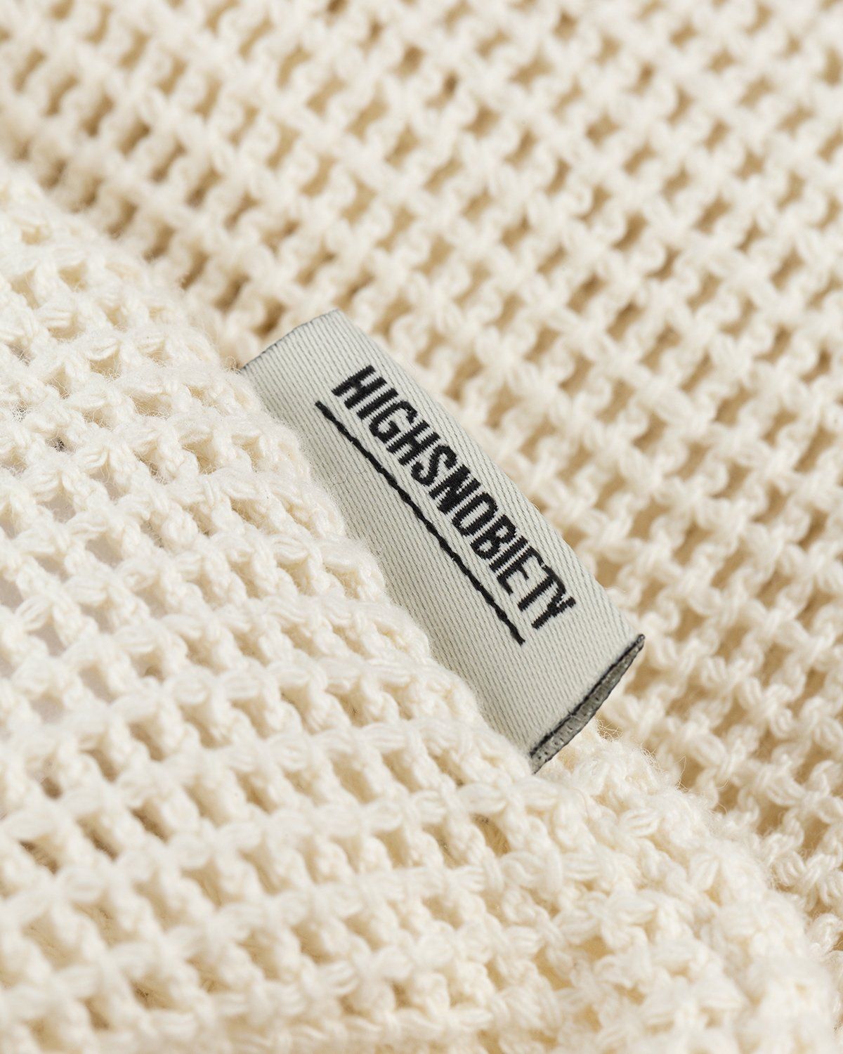 Highsnobiety – Knit Mesh Tank Top White - Tops - Beige - Image 5