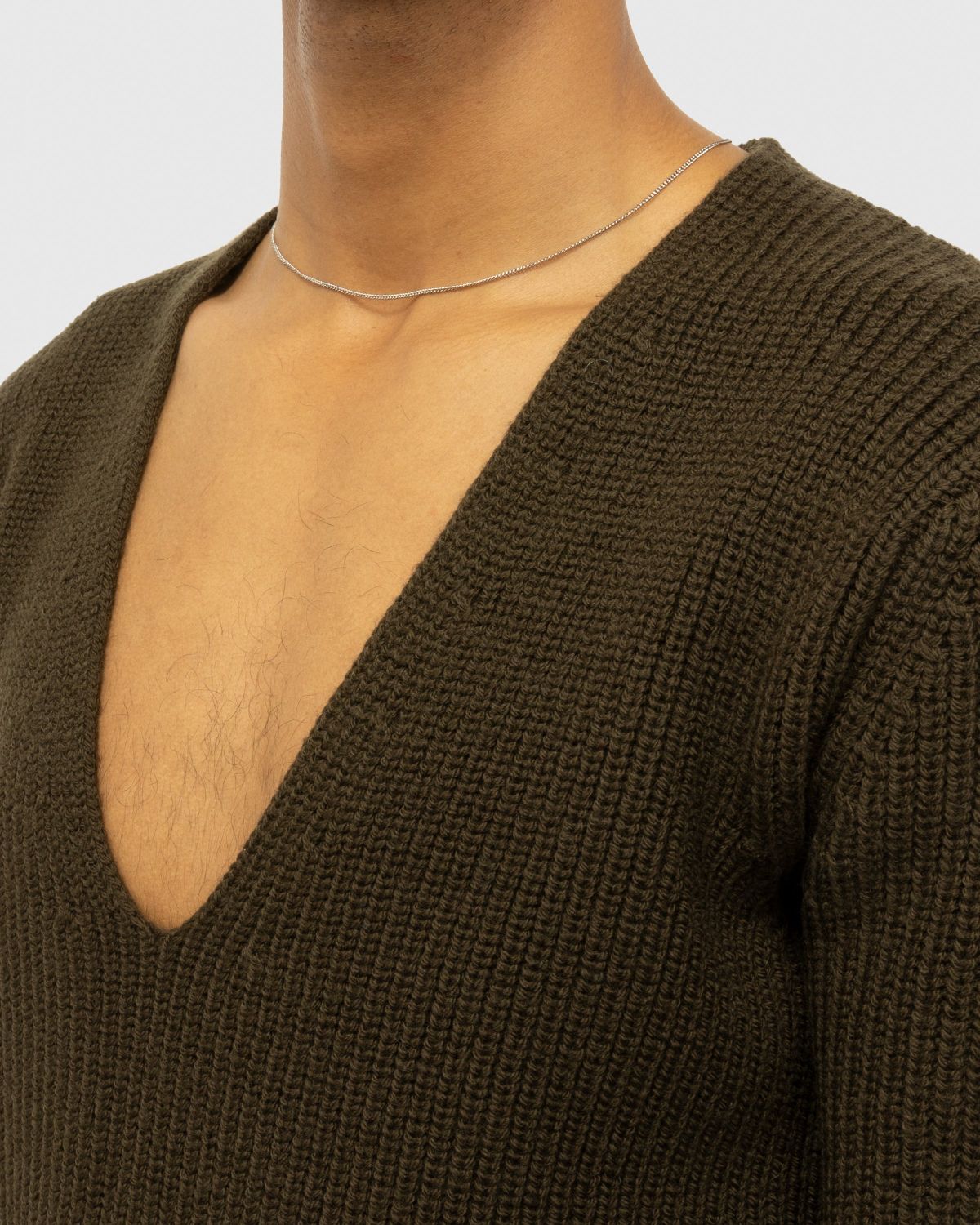 Dries van Noten – Newton Merino Sweater Green - Knitwear - Green - Image 4