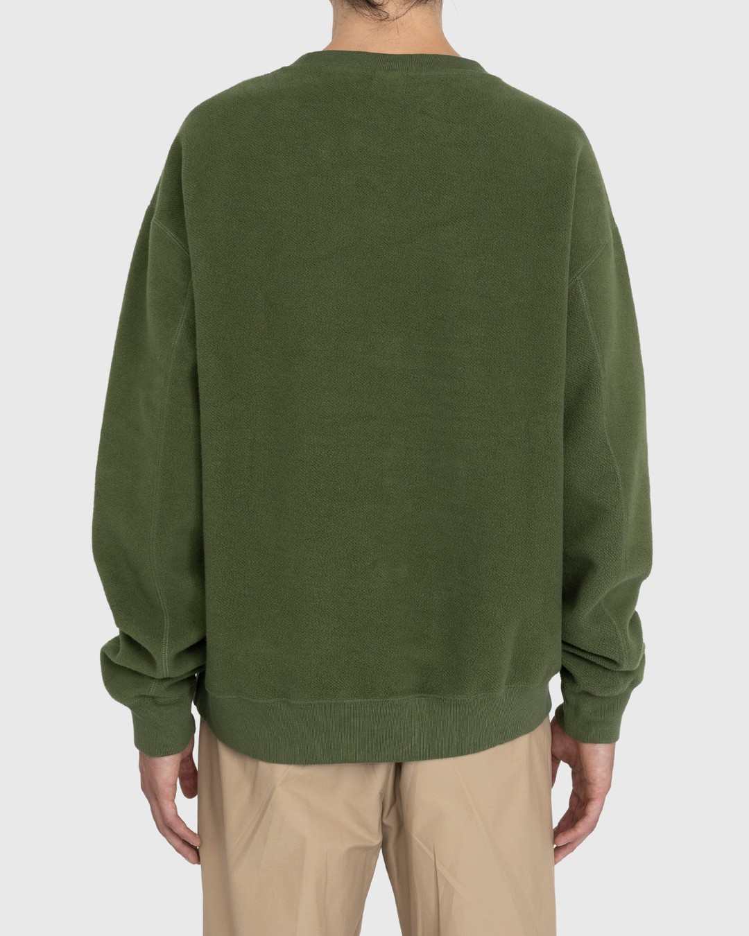 Highsnobiety – Script Logo Reverse Fleece Crew Green - Sweats - Green - Image 3