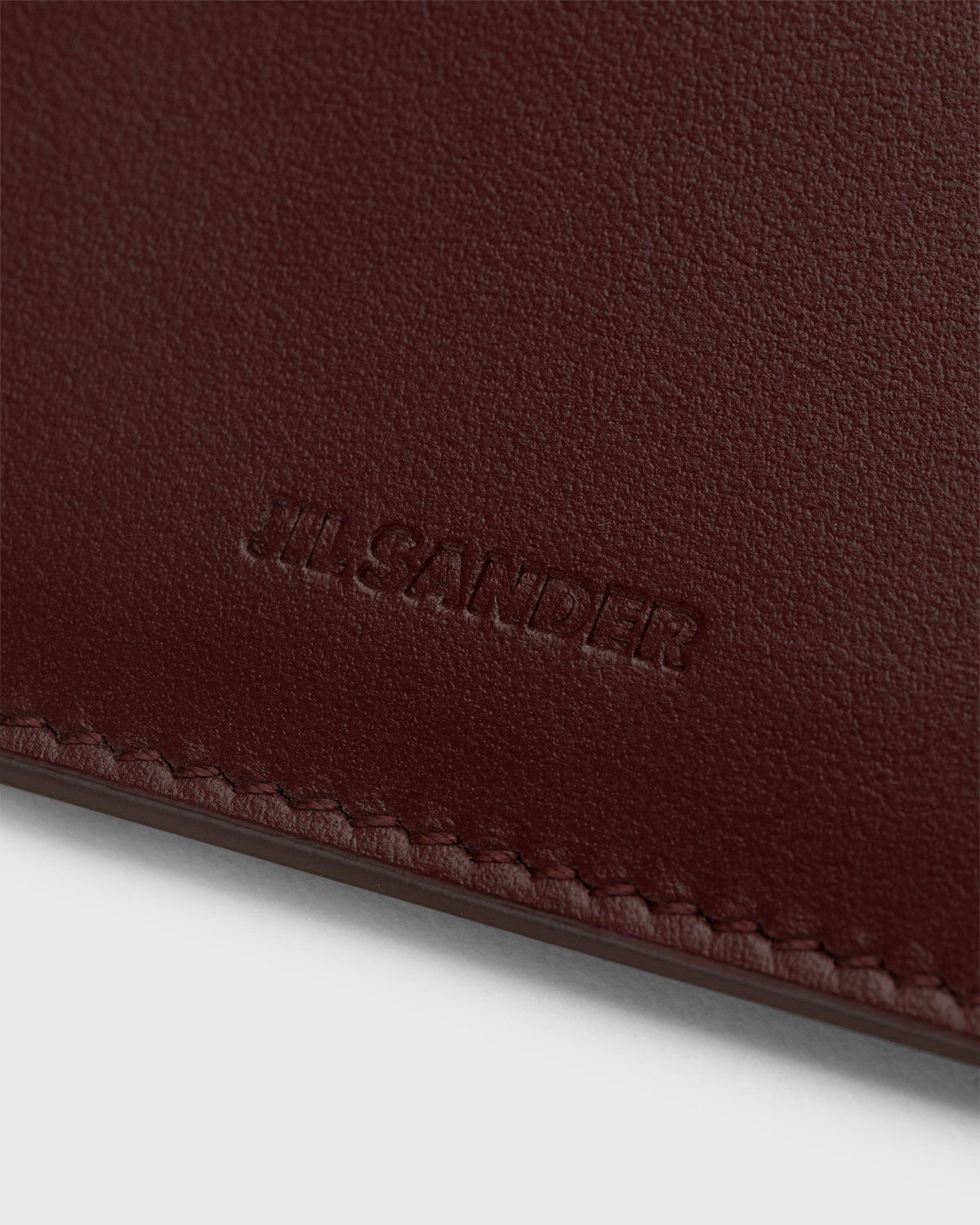 Jil Sander – Leather Card Holder Dark Red - Wallets - Red - Image 4