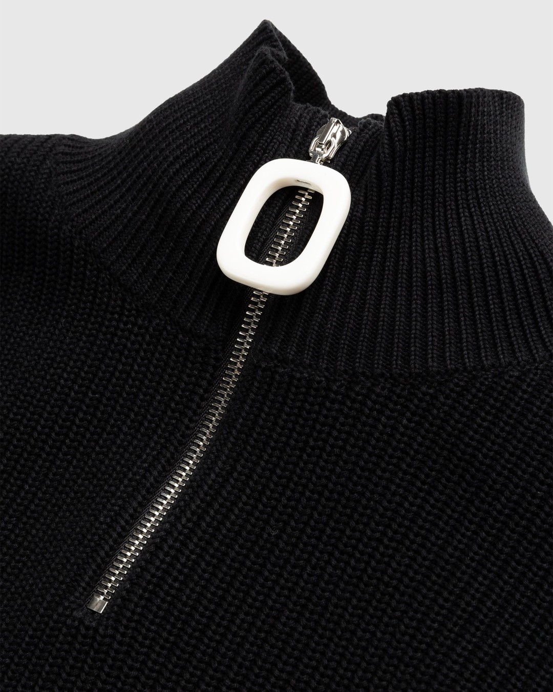 J.W. Anderson – Half Zip Jumper Black - Knitwear - Black - Image 6