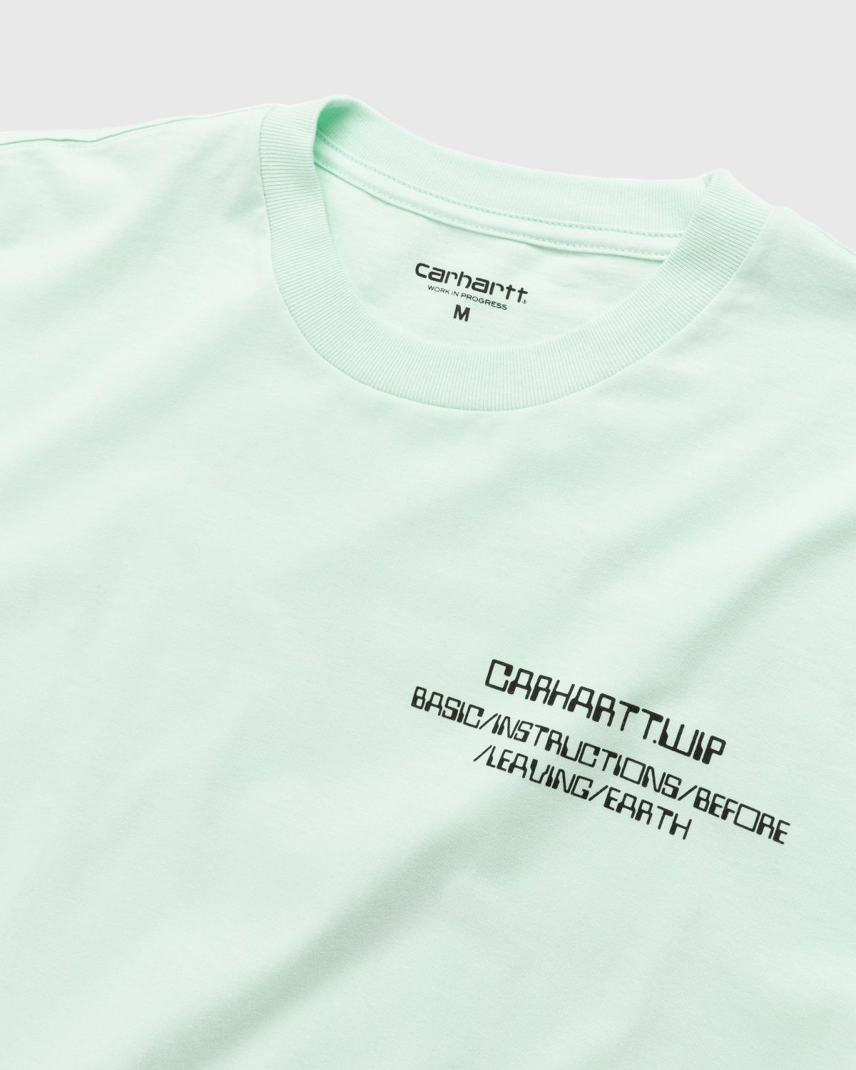 Carhartt WIP – Leaving Earth T-Shirt Pale Spearmint/Black - Tops - Green - Image 4