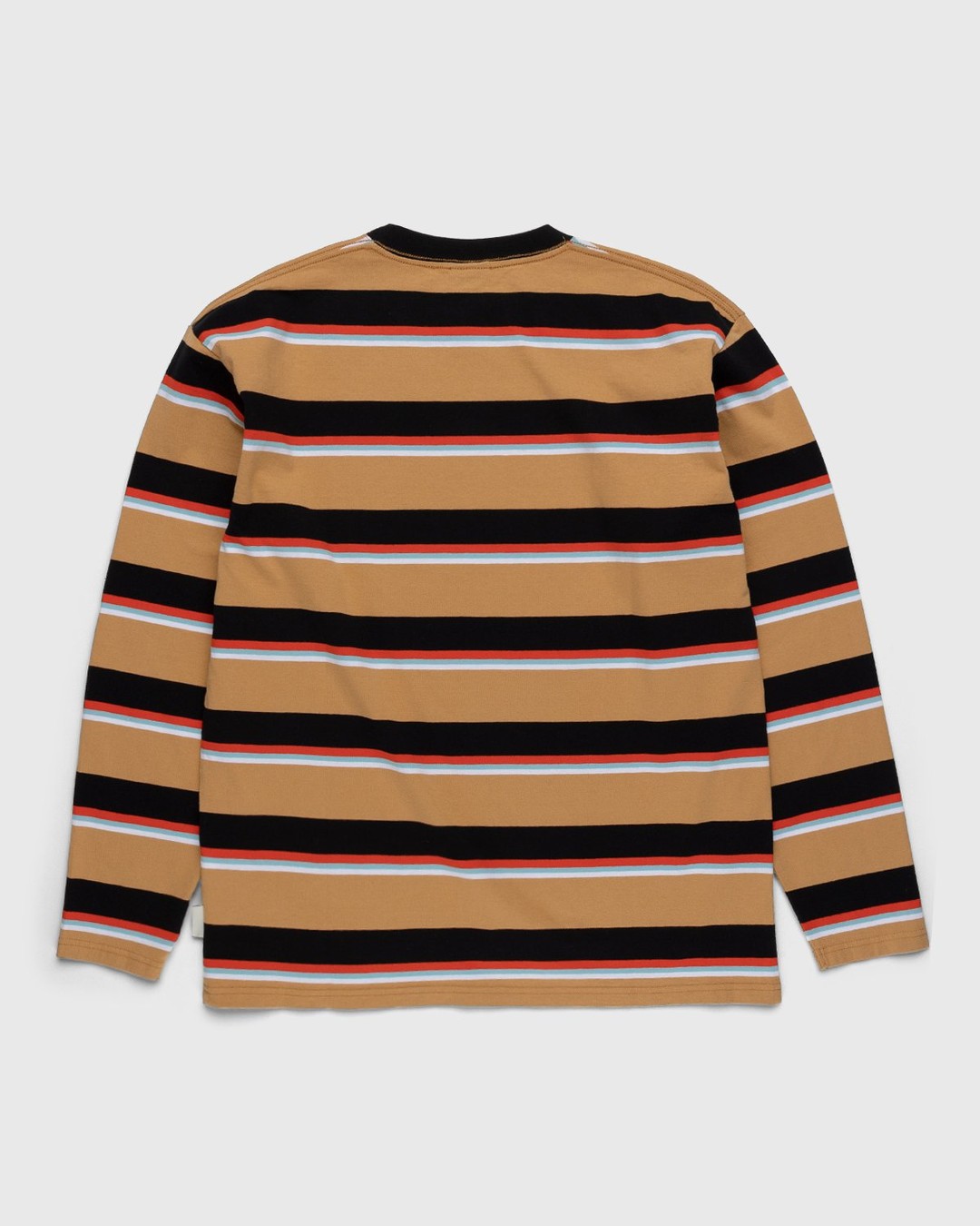 Highsnobiety – Stripe Longsleeve Jersey Sand Stone - Longsleeves - Brown - Image 2