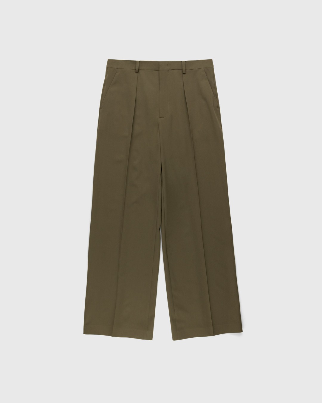 Jean Paul Gaultier – Classic Woven Trouser Khaki - Pants - Brown - Image 1