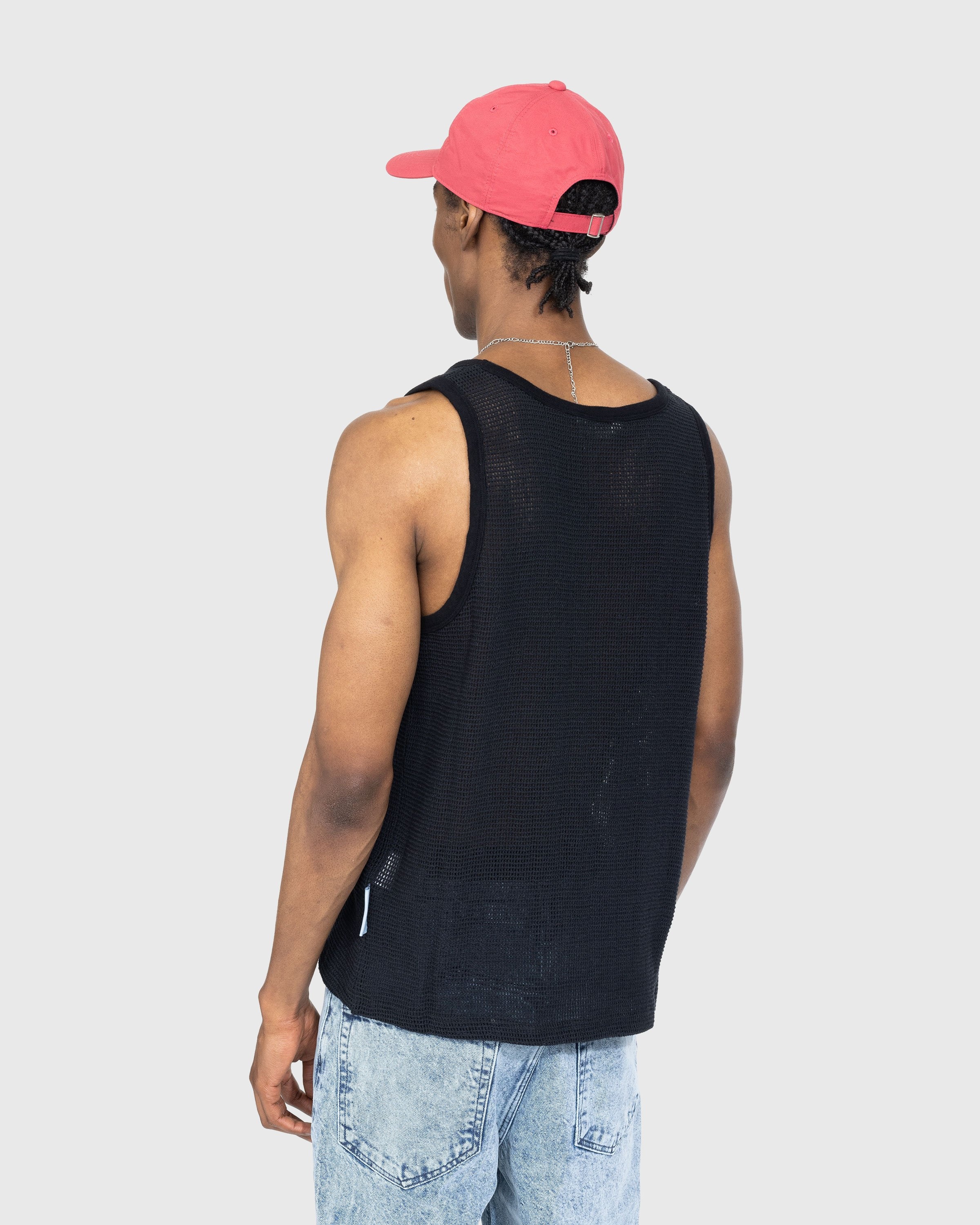 Highsnobiety – Cotton Mesh Knit Tank Top Black - Tops - Black - Image 4