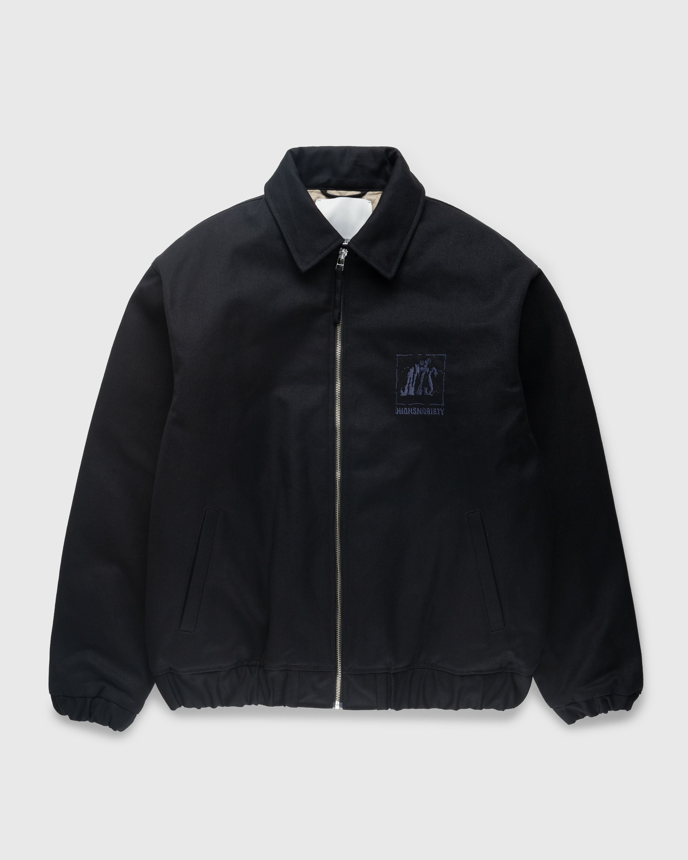 NTS x Highsnobiety – Stonewashed Canvas Bomber Jacket Black - Outerwear - Black - Image 2