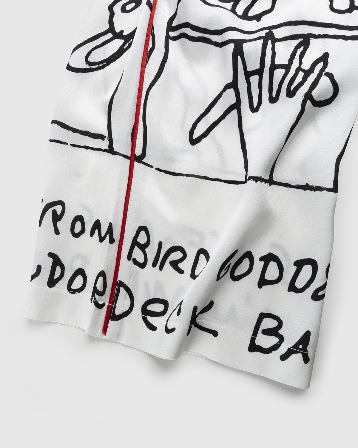 Honey Fucking Dijon x Steven Arnold – Fluid Satin Woven Pants - Pants - White - Image 5