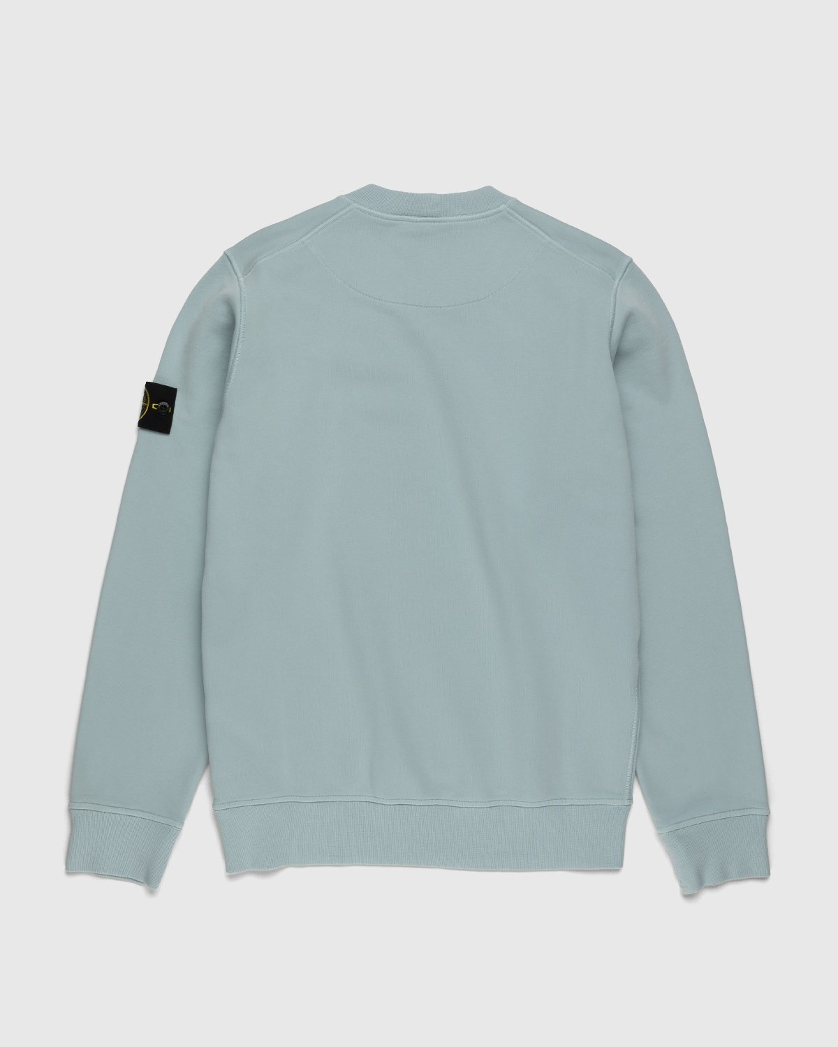 Stone Island – 63051 Garment-Dyed Cotton Fleece Crewneck Aqua - Sweats - Blue - Image 2