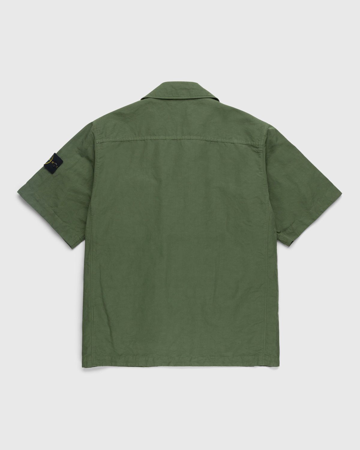 Stone Island – 42406 Garment-Dyed Shirt Jacket With Detachable Vest Olive - Shortsleeve Shirts - Green - Image 2