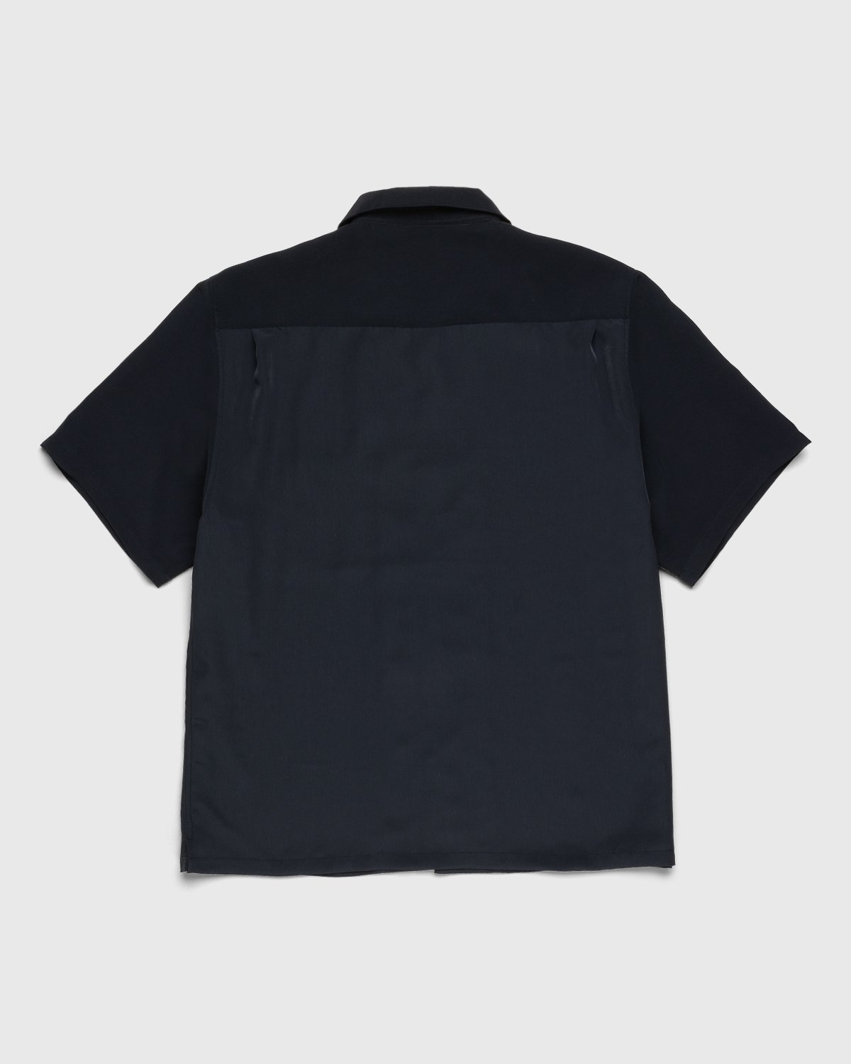 Highsnobiety – Rayon Short-Sleeve Shirt Navy Cream - Shirts - Blue - Image 2
