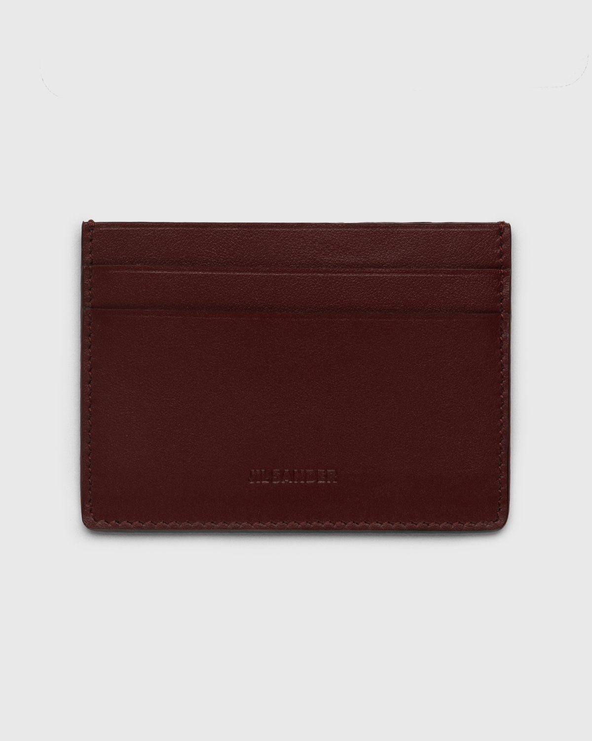Jil Sander – Leather Card Holder Dark Red - Wallets - Red - Image 1