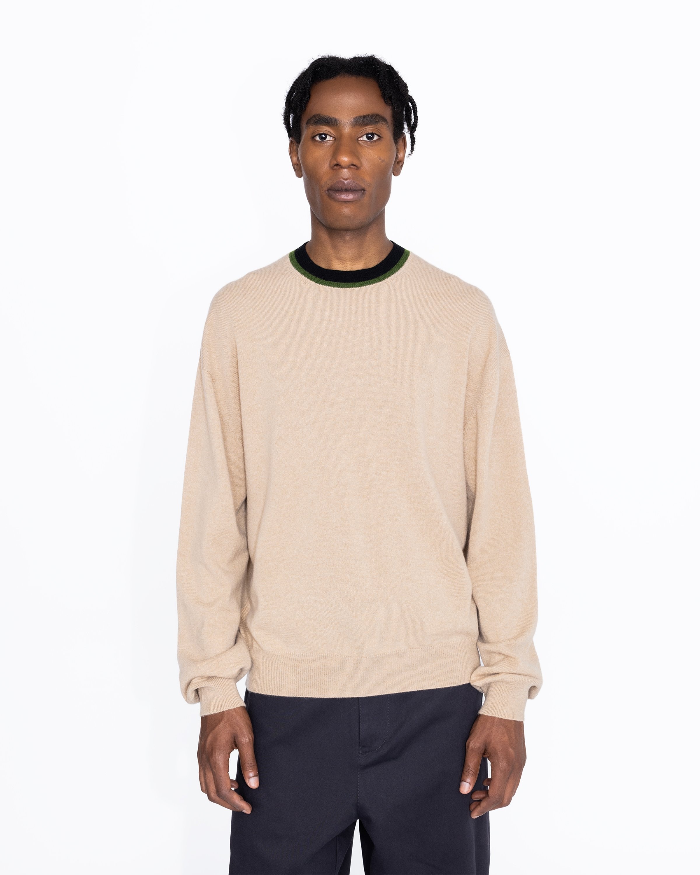 Highsnobiety HS05 – Cashmere Crew Sweater Beige - Knitwear - Beige - Image 3