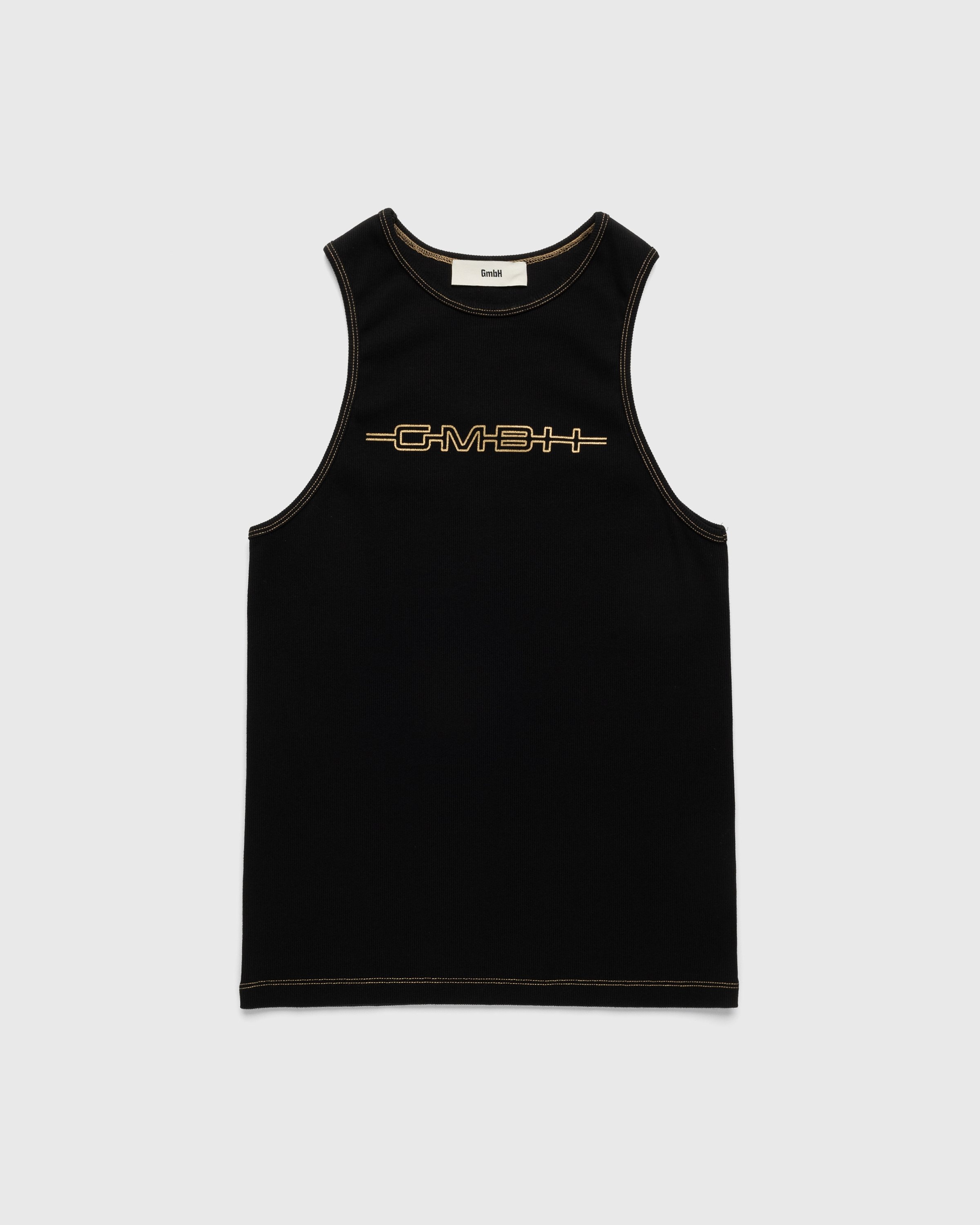 GmbH – Ali Rib Tank Top Black/Yellow - Men Tops - Black - Image 1