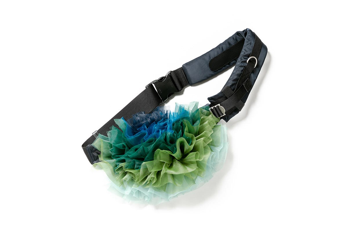 Tomo Koizumi x sacai Ruffle Bag & Leg Warmer Collaboration