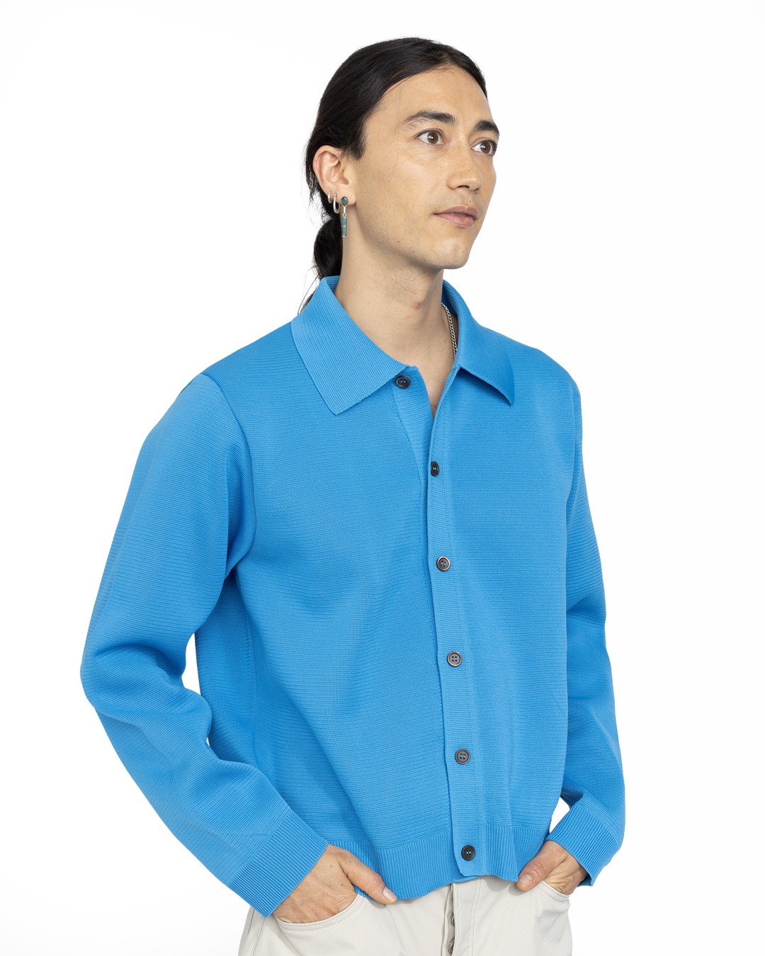 Our Legacy – Evening Polo Circuit Blue Performance Poly - Knitwear - Blue - Image 2