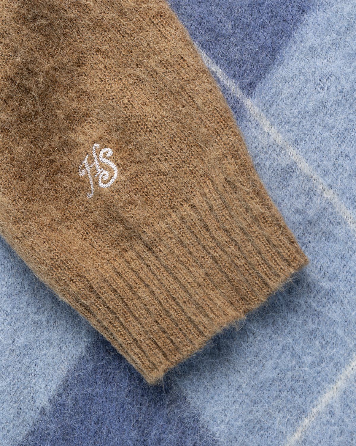 Highsnobiety – Check Alpaca Sweater Multi Blue - Knitwear - Blue - Image 4