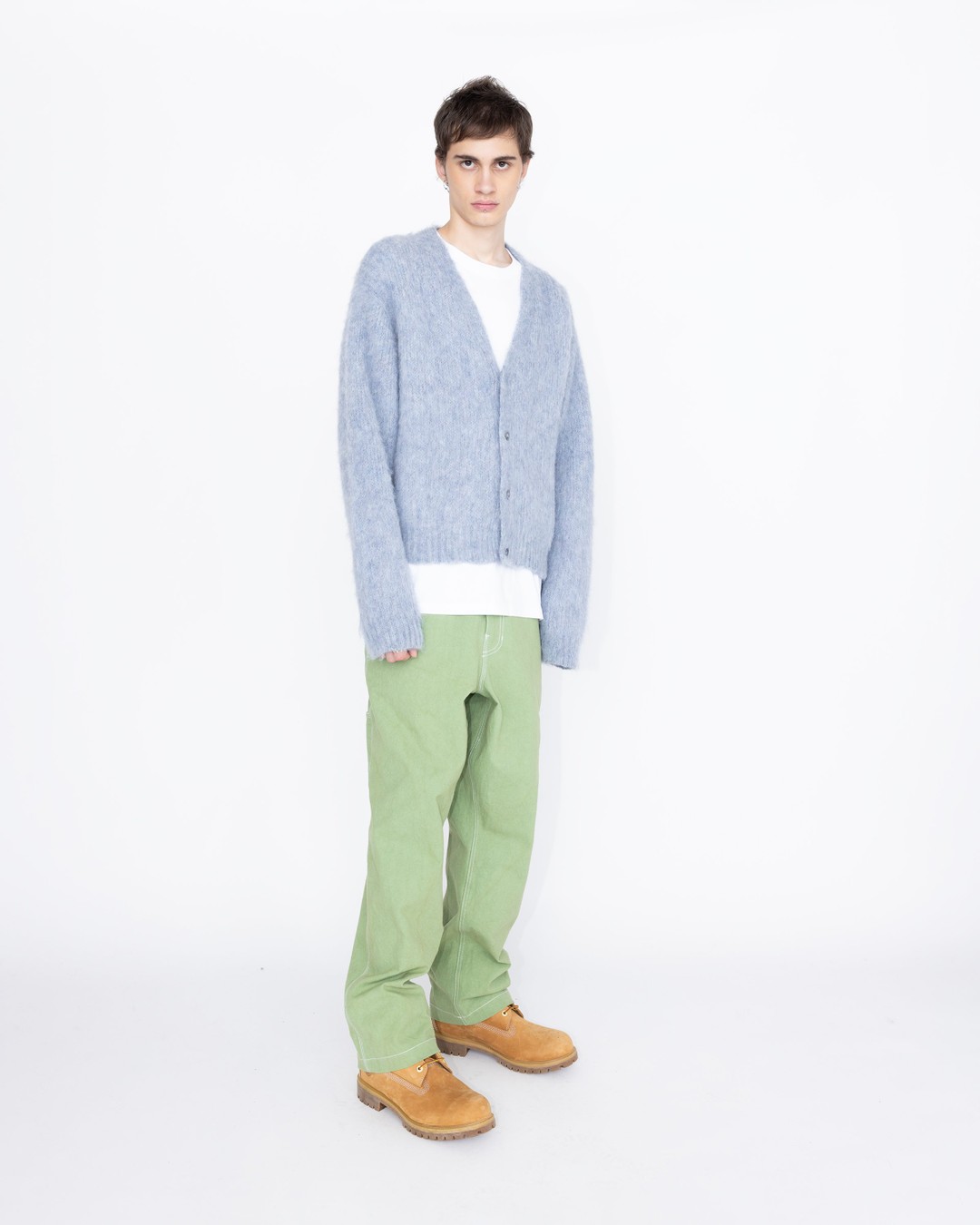 Highsnobiety HS05 – Brushed Alpaca Cardigan Light Blue - Knitwear - Blue - Image 4