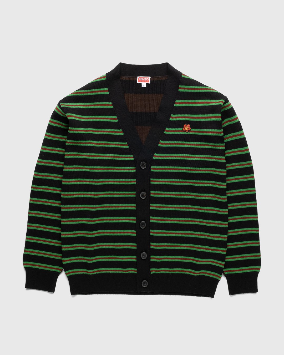 Kenzo – Striped Wool Cardigan Black - Knitwear - Black - Image 1