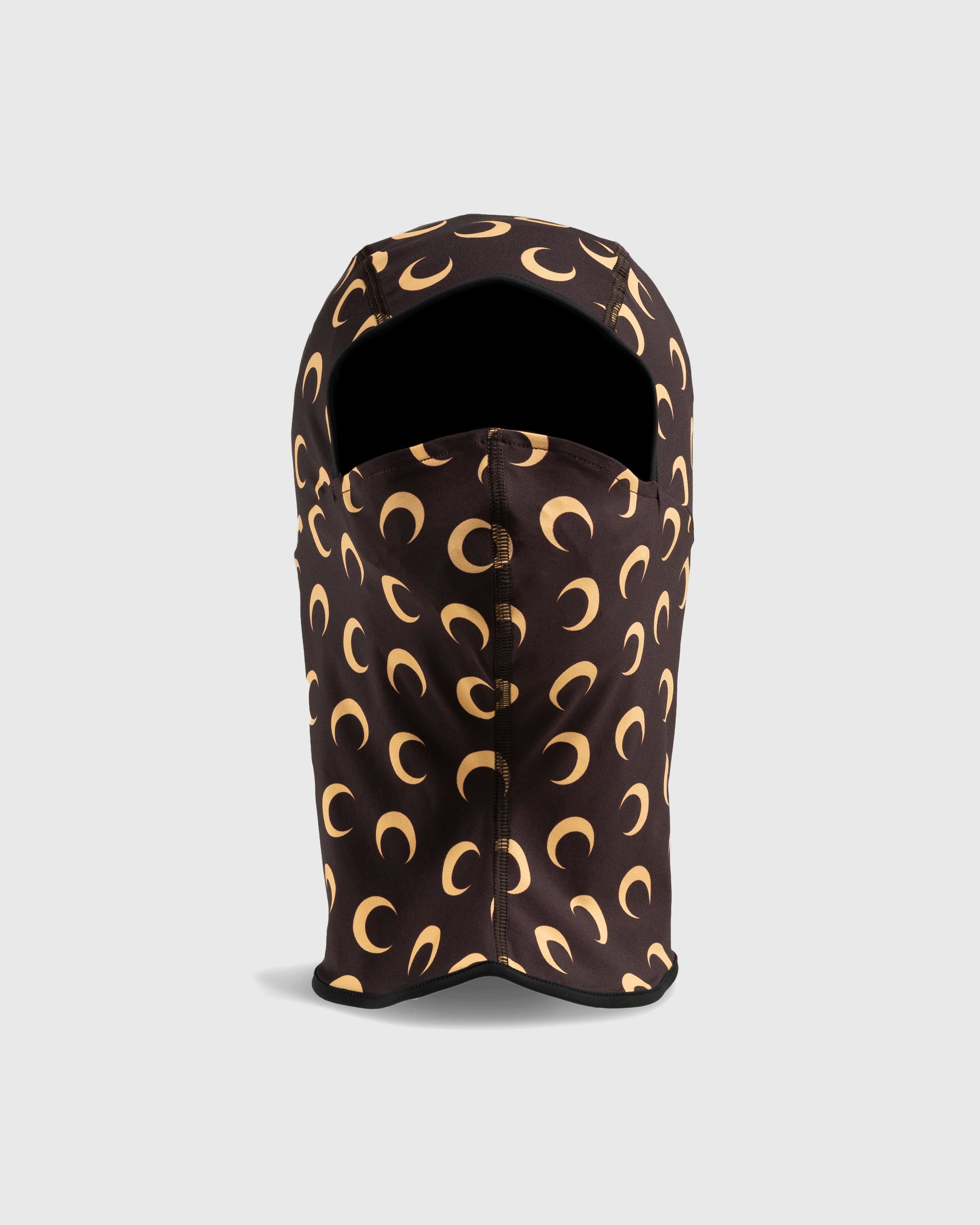 Marine Serre – All-Over Moon Balaclava Brown - Hats - Brown - Image 1