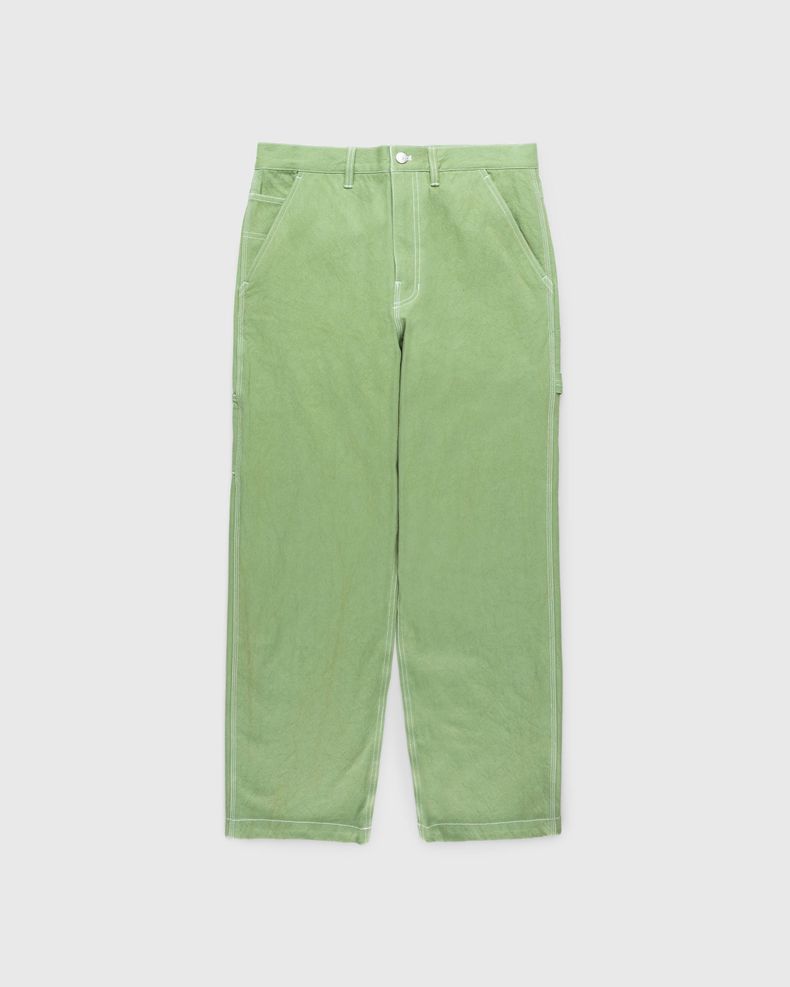 Sun Dried Canvas Carpenter Pants Green
