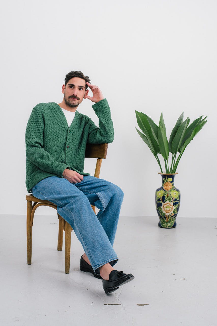 akindofguise-ss23-001_0009_Kura Cardigan_Dried Celantro