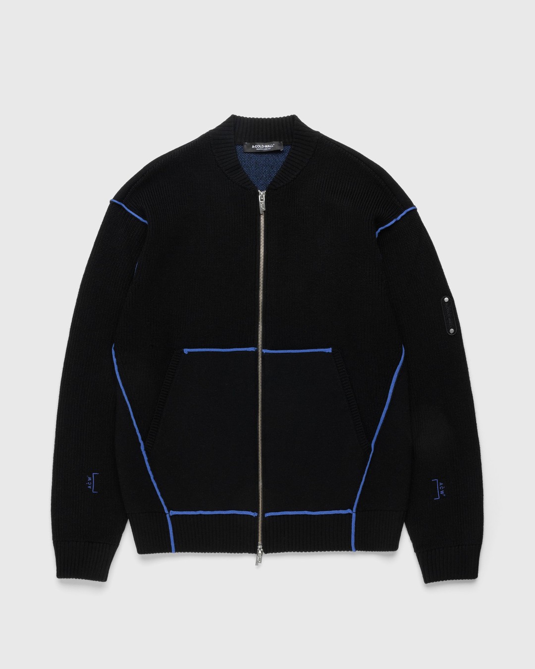 A-Cold-Wall* – Vertex Knit Bomber Black - Outerwear - Black - Image 1