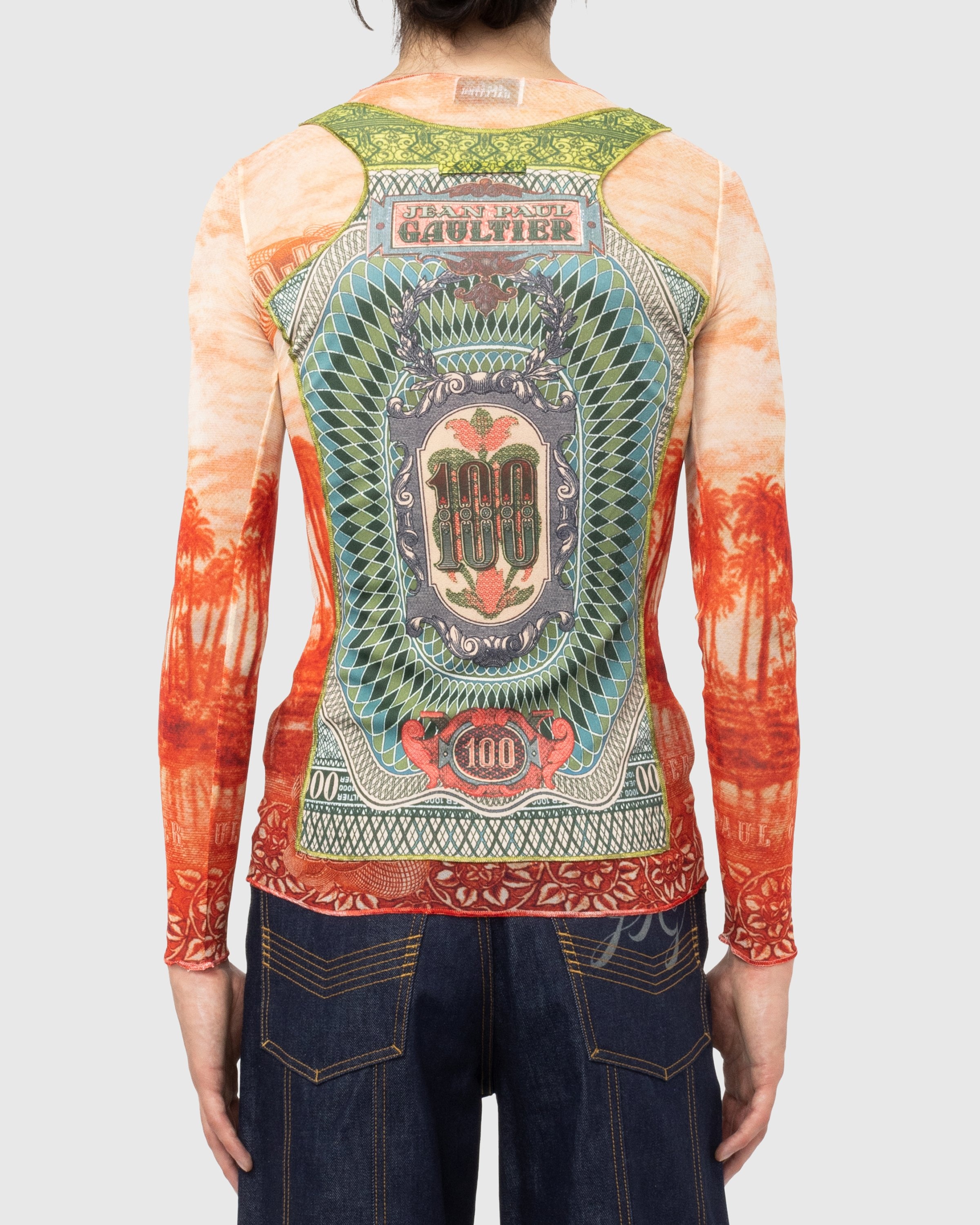 Jean Paul Gaultier – Banknote and Palm Tree Print Top Multi - Sweats - Green - Image 2