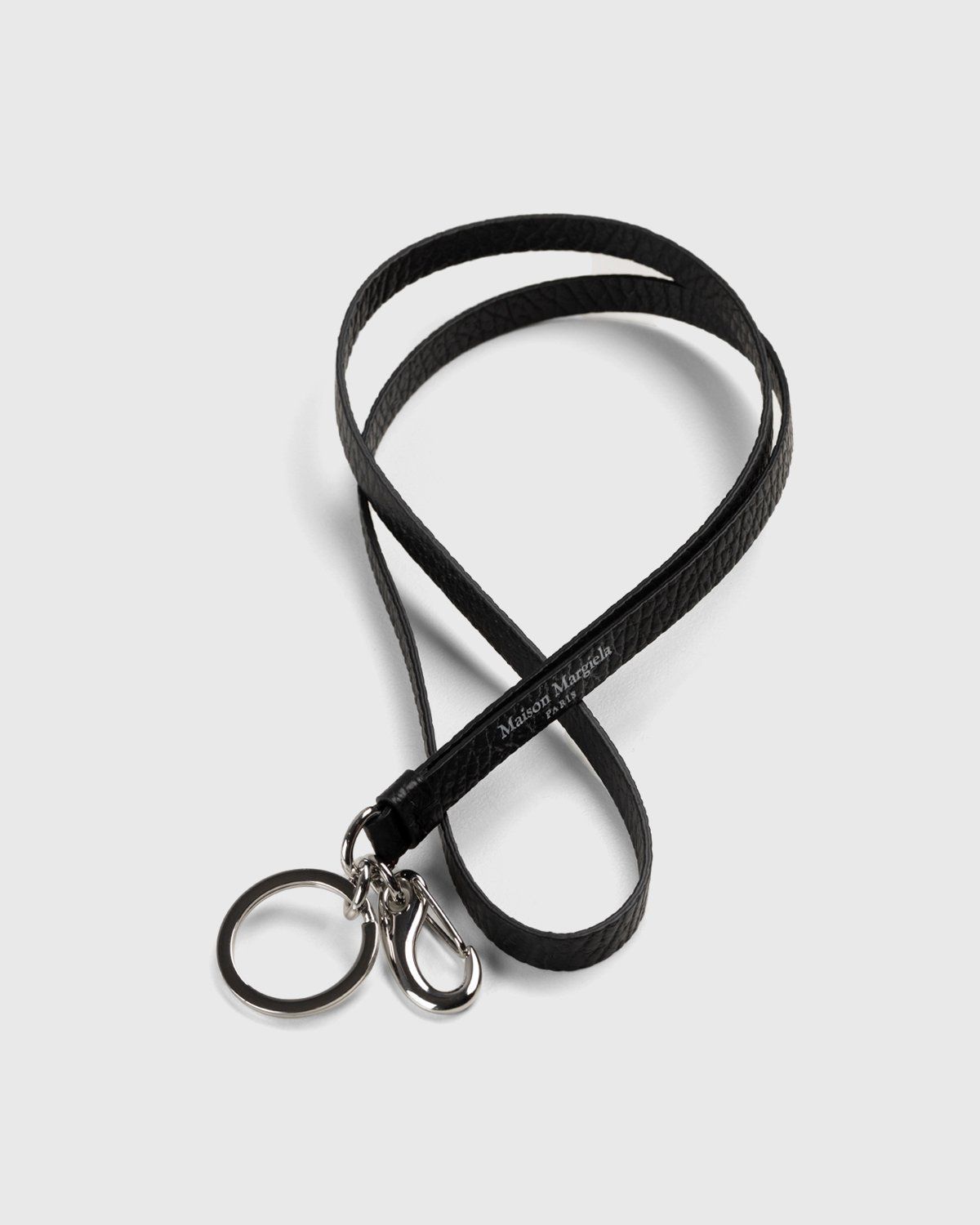 Maison Margiela – Leather Lanyard Black - Keychains - Black - Image 2