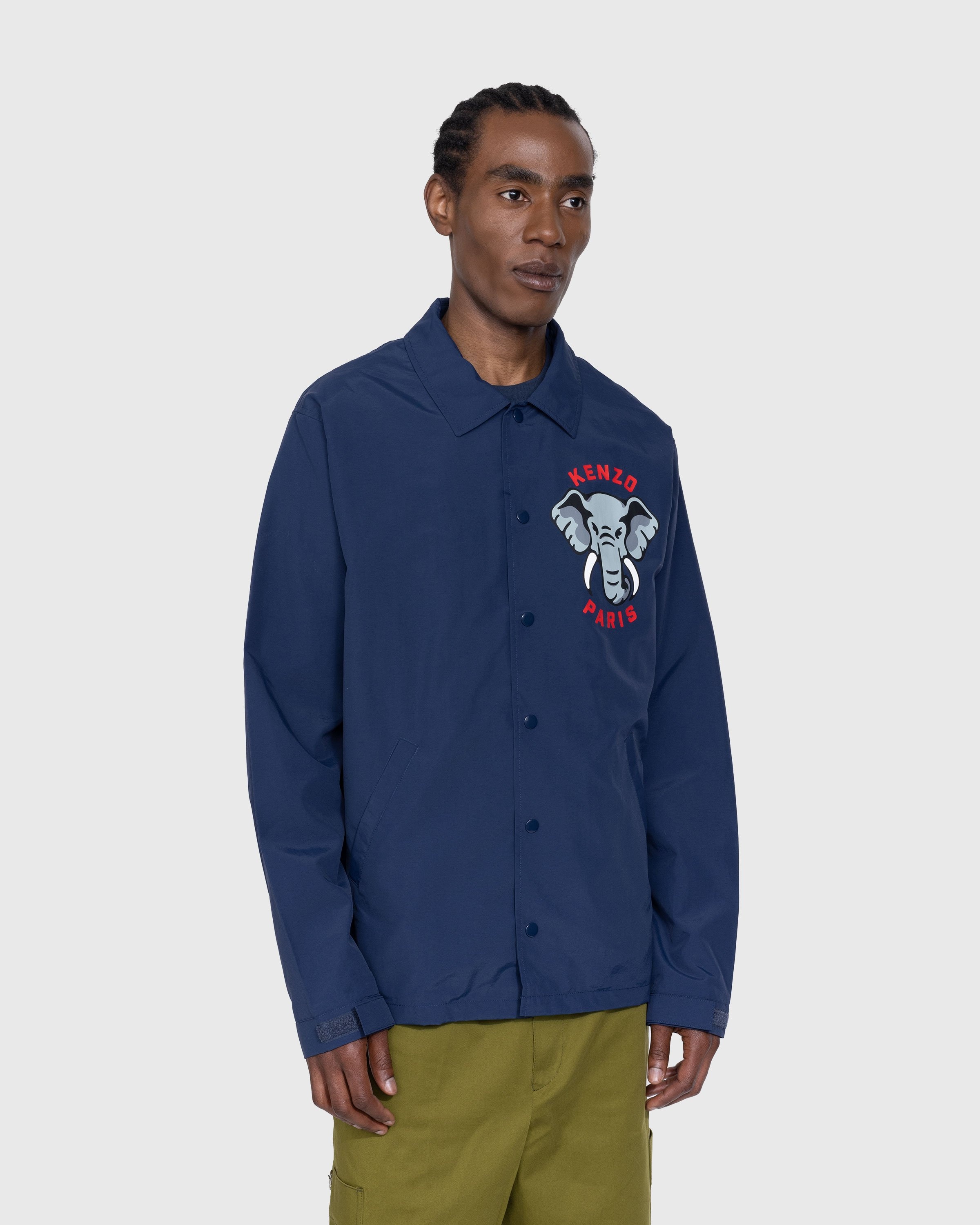 Kenzo – Elephant Coach Jacket Midnight Blue - Outerwear - Blue - Image 2