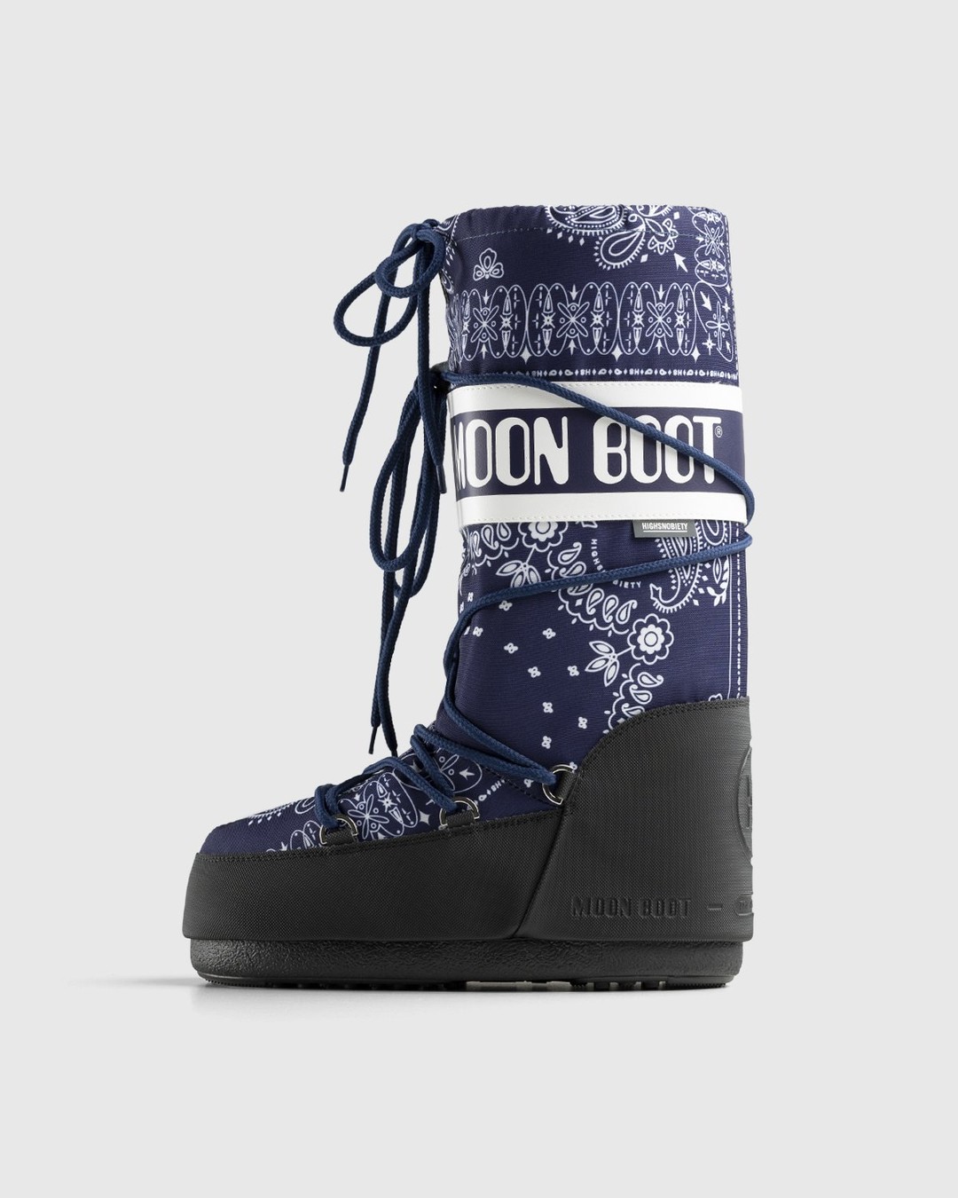 Moon Boot x Highsnobiety – Icon Boot Bandana Blue - Lined Boots - Blue - Image 2