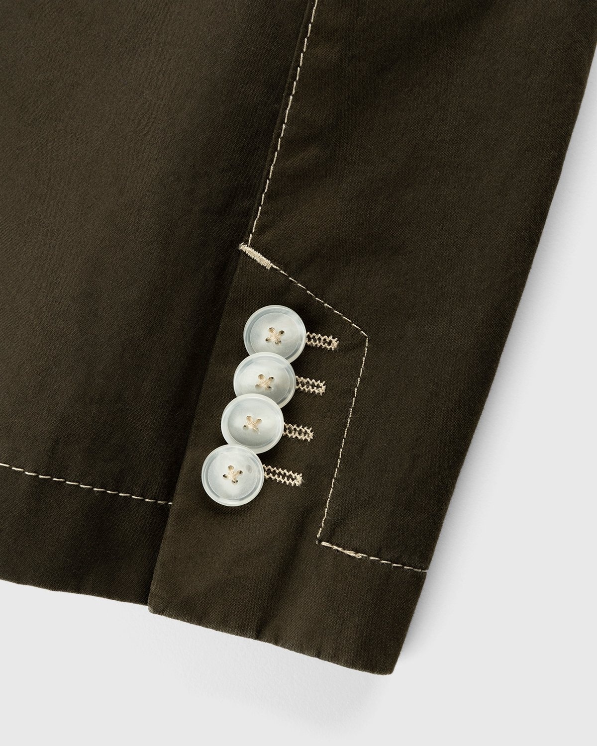 BOSS x Phipps – Cotton Shorts With Buttoned Hem Dark Green - Shorts - Green - Image 4